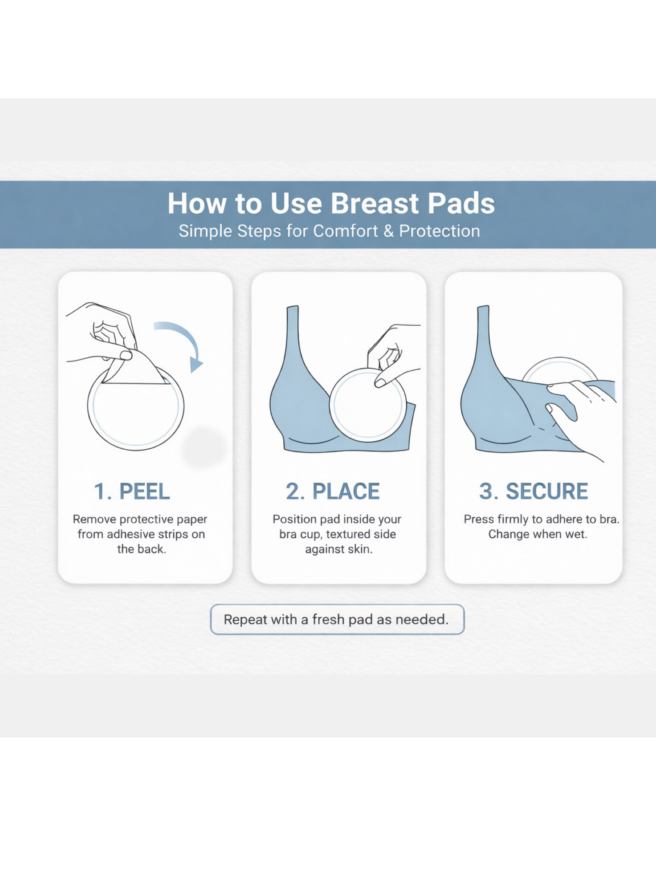 فوط مام بيبي للرضاعة الطبيعية - من عمر 0 ​​شهر فما فوق | أبيض - 30 قطعة image number 4
