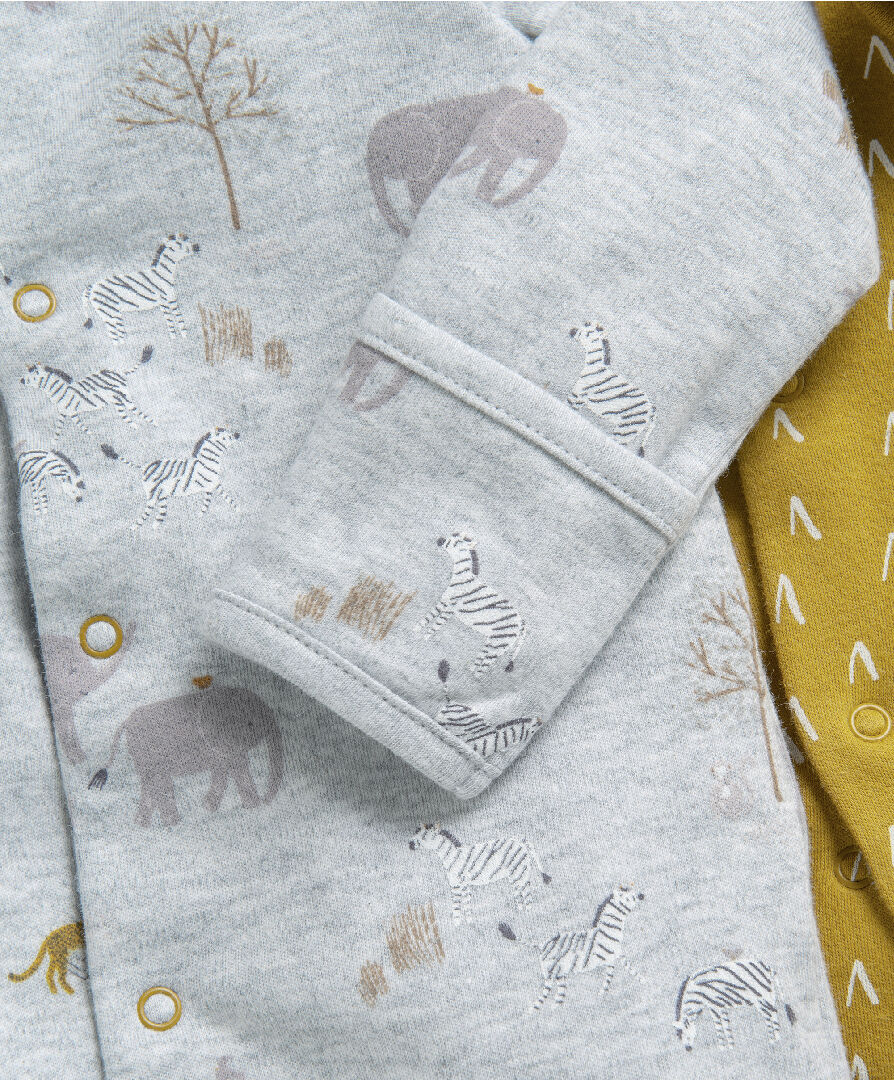 طقم بيجاما قطعة واحدة بنقشة سفاري - 3 قطع image number 6
