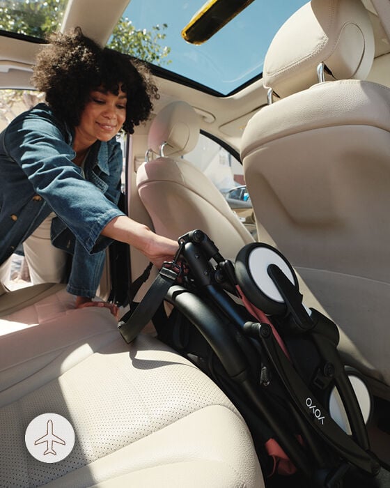 مجموعة مقعد عربة أطفال يويو لحديثي الولادة من ستوك - وردي image number 5