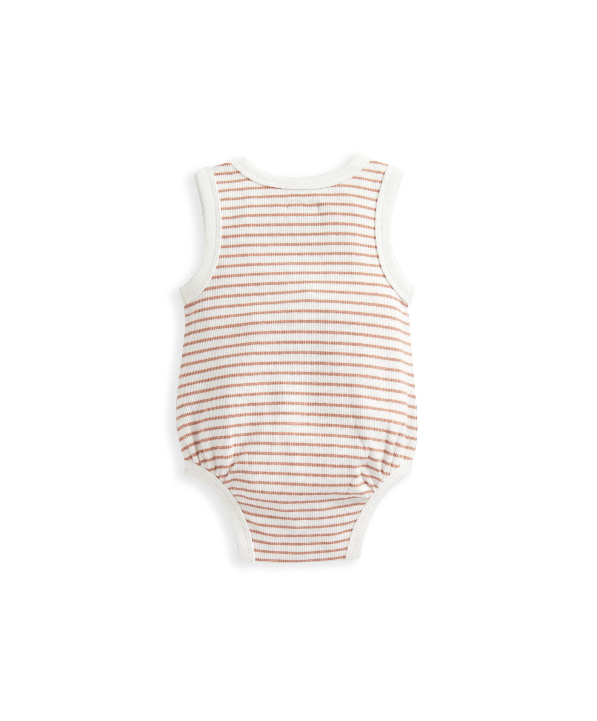 لباس قطعة واحدة بجيب ونقشة خطوط image number 3