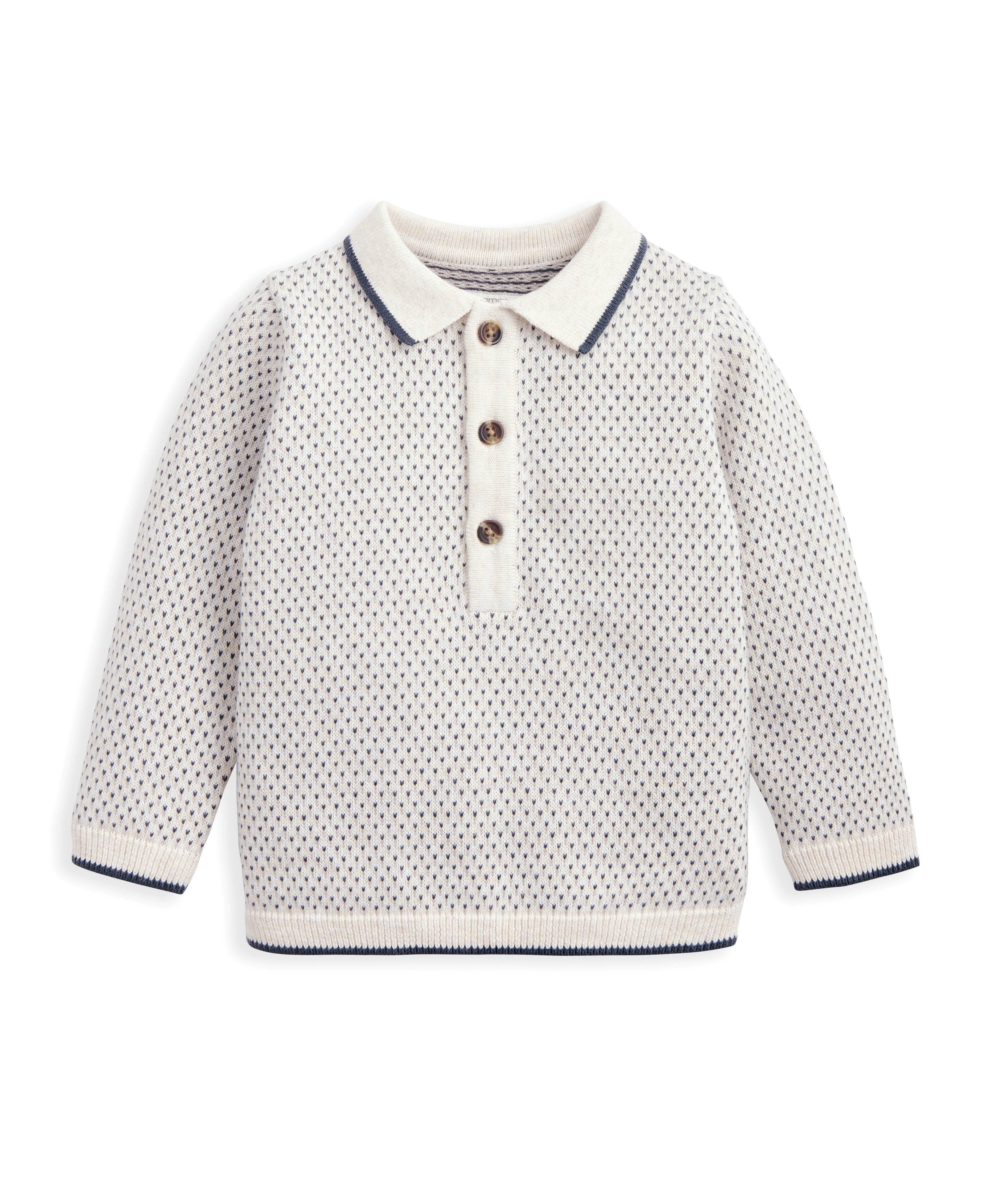 قميص بولو منسوج جاكار image number 2