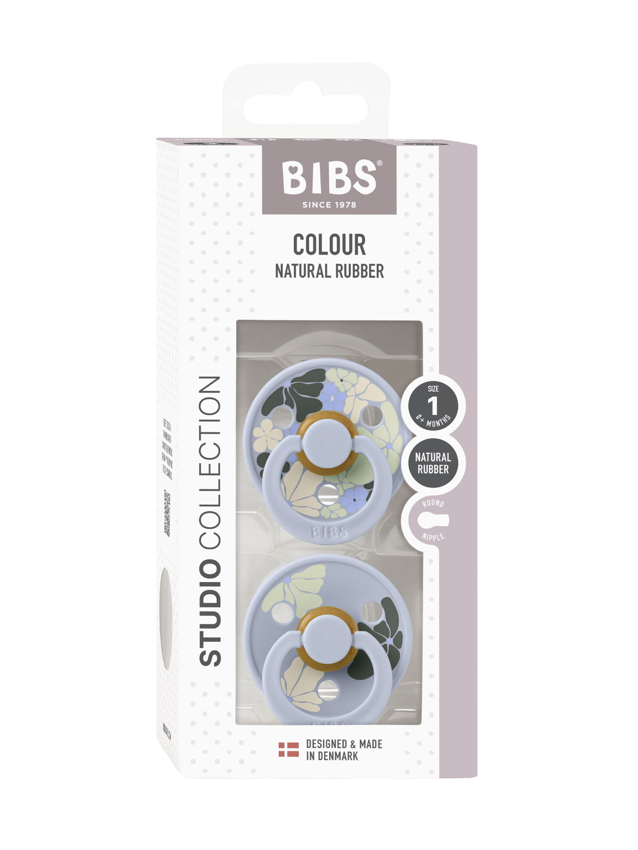 مجموعة لهايات بيبس كولور مورنينج بلوم لاتكس مقاس 1 للأطفال منذ الولادة بلون أزرق فاتح متنوع - قطعتان image number 3