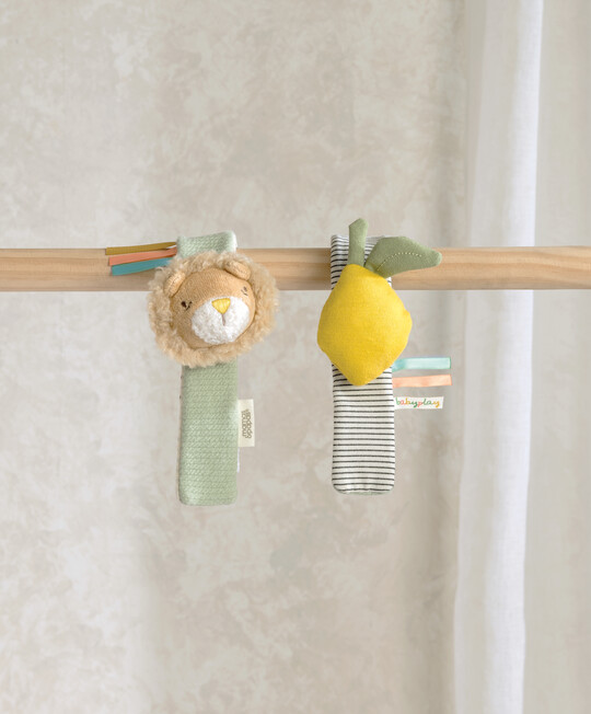 2PK WRIST RATTLE - BTBW LION 2PK WRIST RATTLE - BTBW LION image number 1
