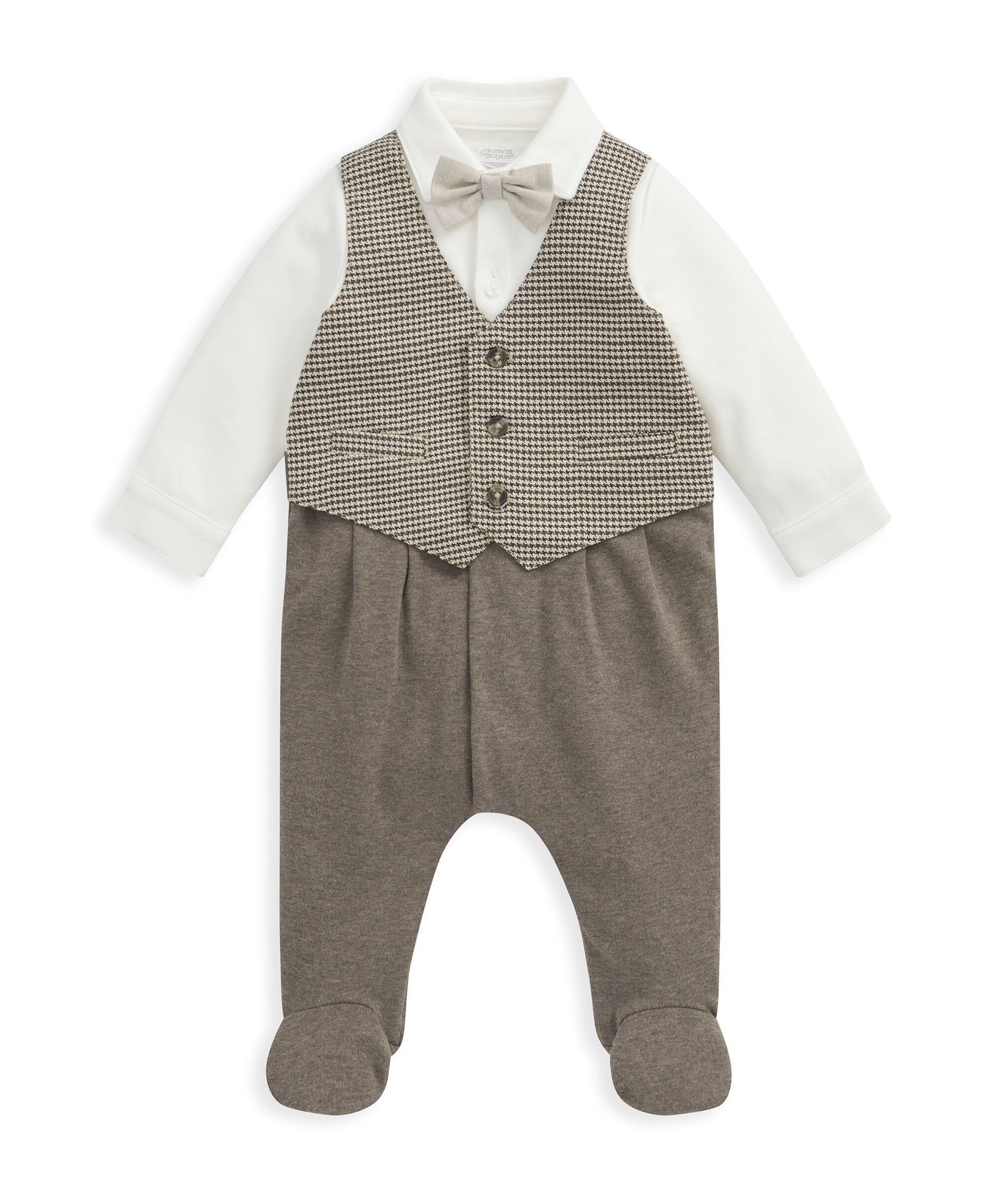 طقم الكل في واحد بتصميم فيست بنقشة مربعات image number 2