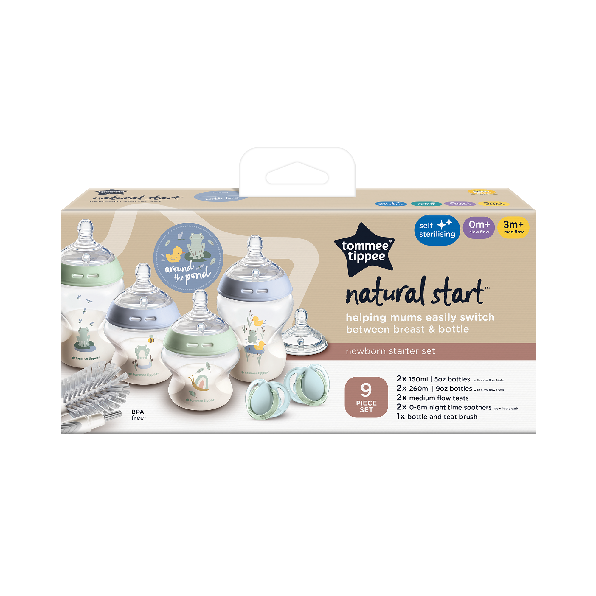 Tommee Tippee Natural Start Starter Bottle Kit - Blue image number 2