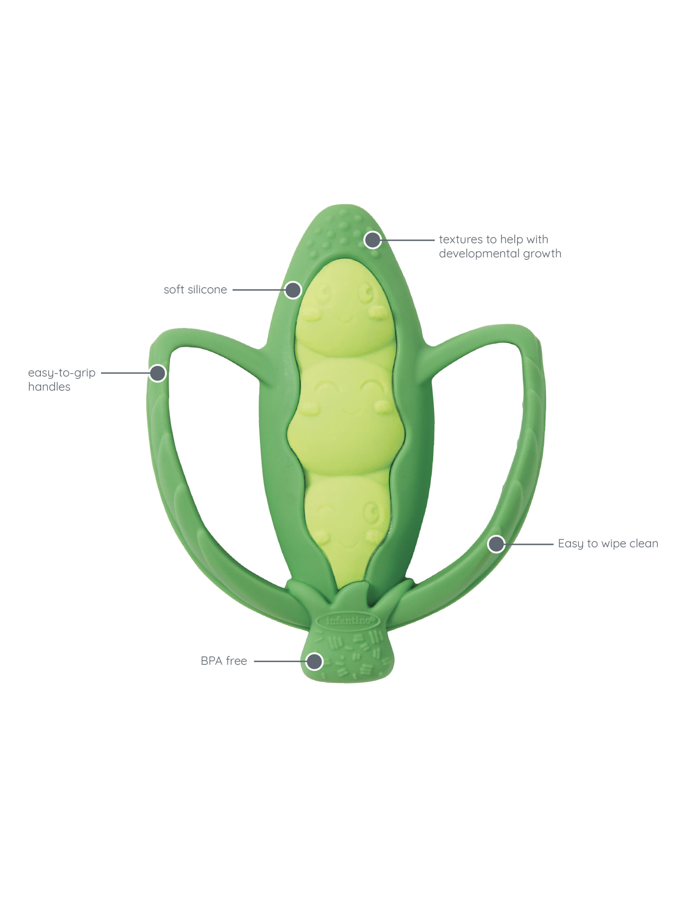 حلقة تسنين ليل نيبلز سيليكون بارزة الملمس من إنفانتينو image number 2