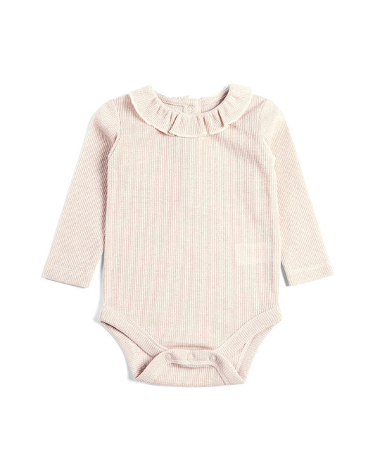 لباس قطعة واحدة لامع بكشكش لباس قطعة واحدة لامع بكشكش image number 1