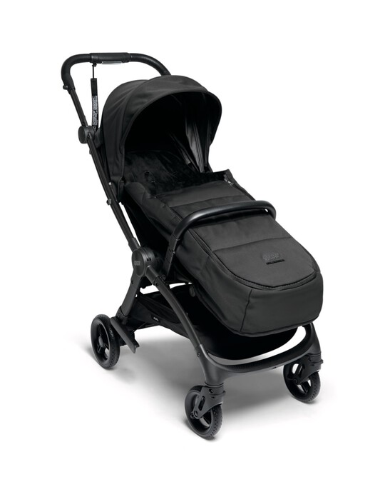 عربة Airo باللون الأسود مع طقم لطفل حديث الولادة باللون الأسود image number 6