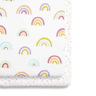 SnuzPod - 2 Pack Crib Fitted Sheets - Colour Rainbow (N)