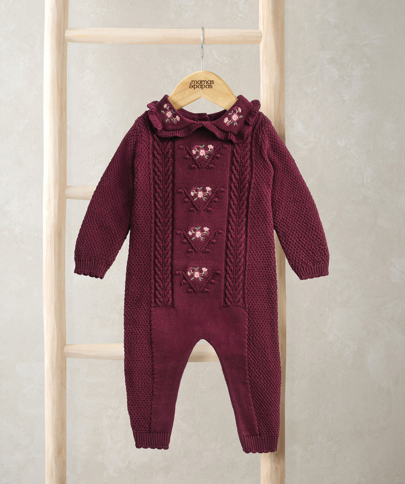 أفرول برغندي نسيج ناعم image number 2