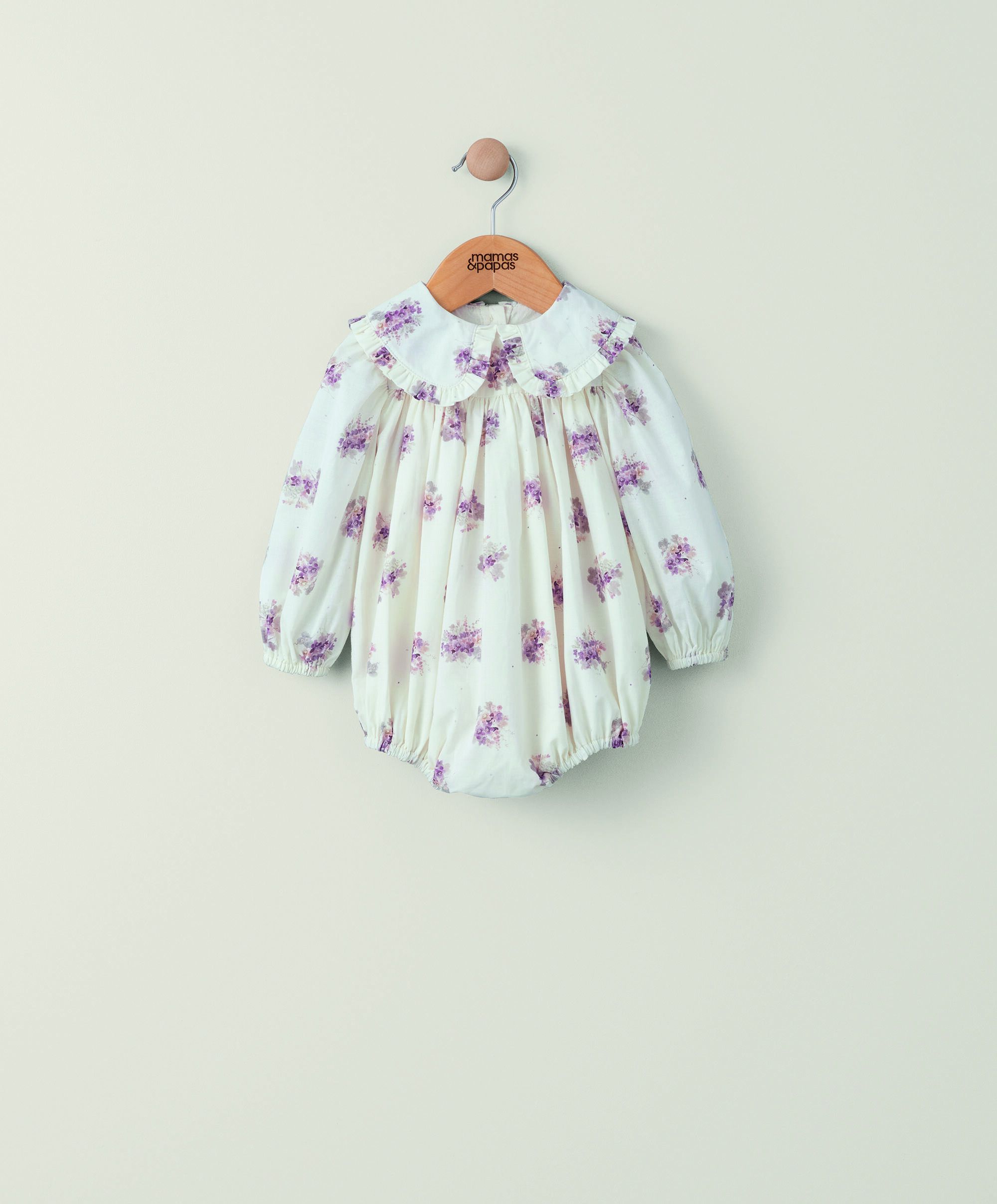 رومبر بياقة ونقشة زهور image number 1