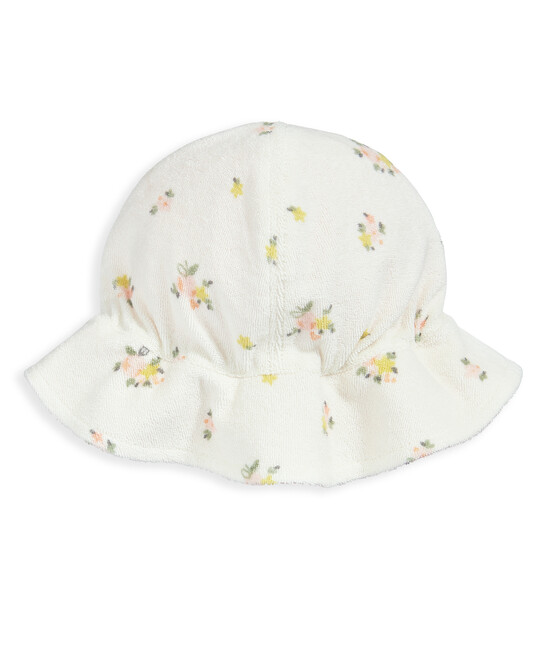 طقم رومبر وقبعة من قماش مناشف بنقشة زهور - قطعتان طقم رومبر وقبعة من قماش مناشف بنقشة زهور - قطعتان image number 4