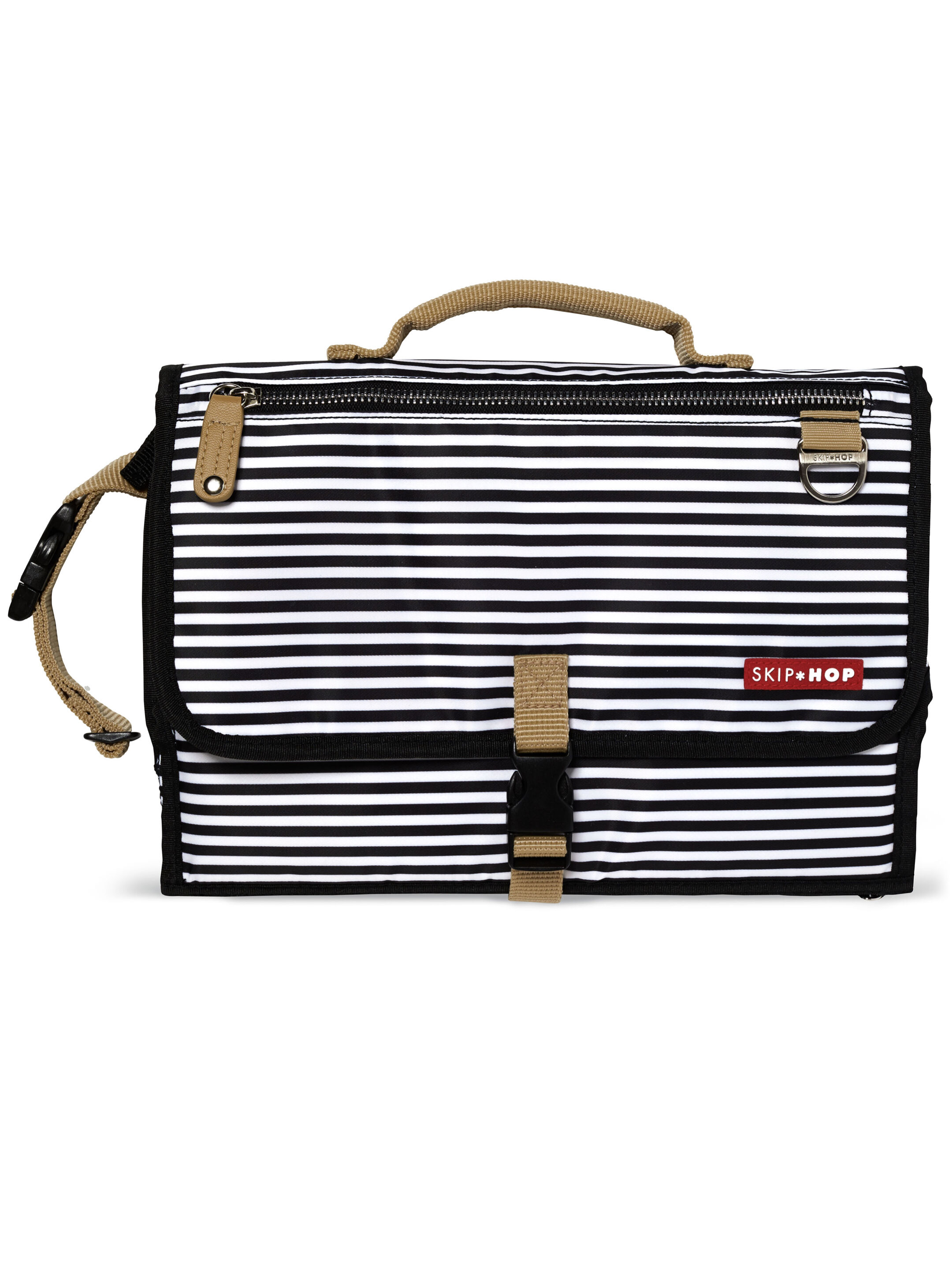 مجموعة تغيير الحفاضات برونتو من سكيب هوب - نقشة خطوط بالأبيض والأسود image number 1