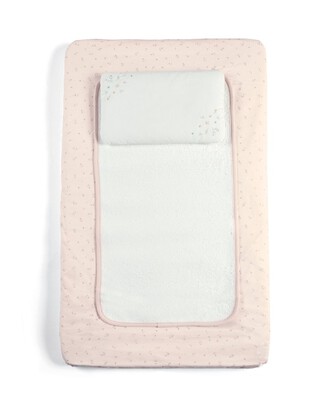 مفرش تغيير حفاضات فاخر ويلكم تو ذا وورلد - وردي مفرش تغيير حفاضات فاخر ويلكم تو ذا وورلد - وردي