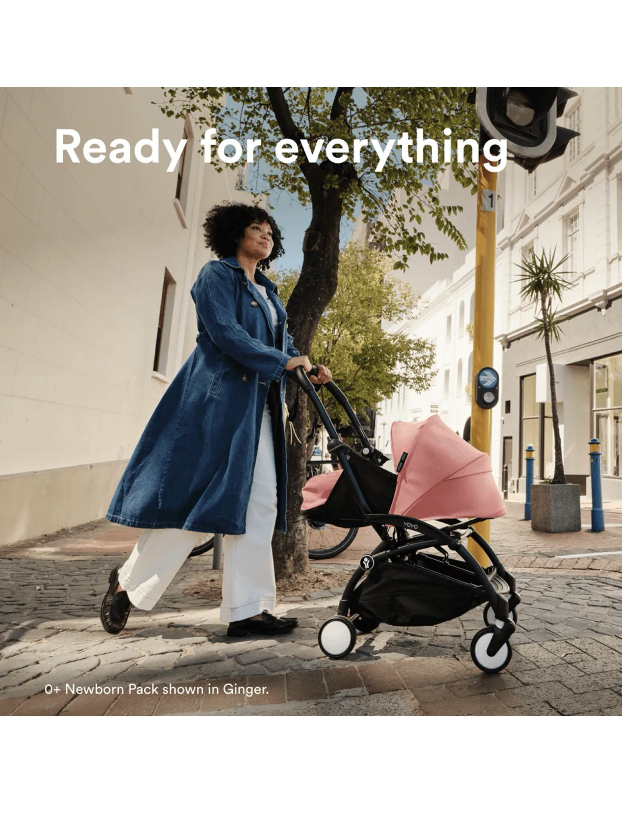 Stokke YOYO3 Full Stroller with White Frame, 0+ Newborn and 6+ Color Pack - Taupe (3 pieces) image number 6