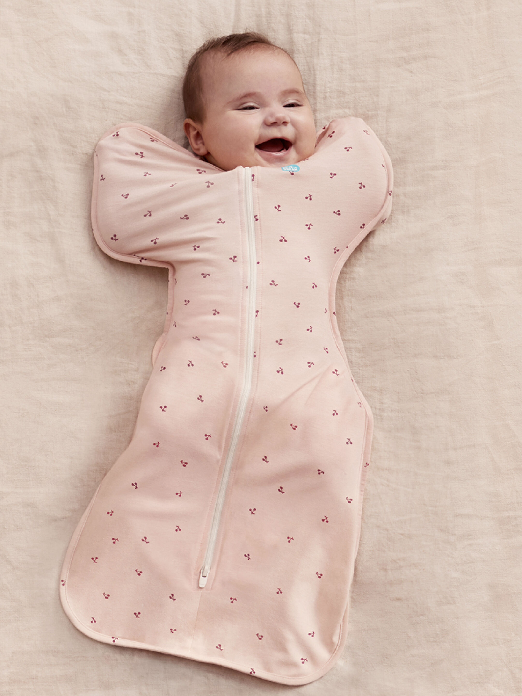 قماط سوادل أب لوف تو دريم بنقشة خيزران وكرز أوريجينال image number 1