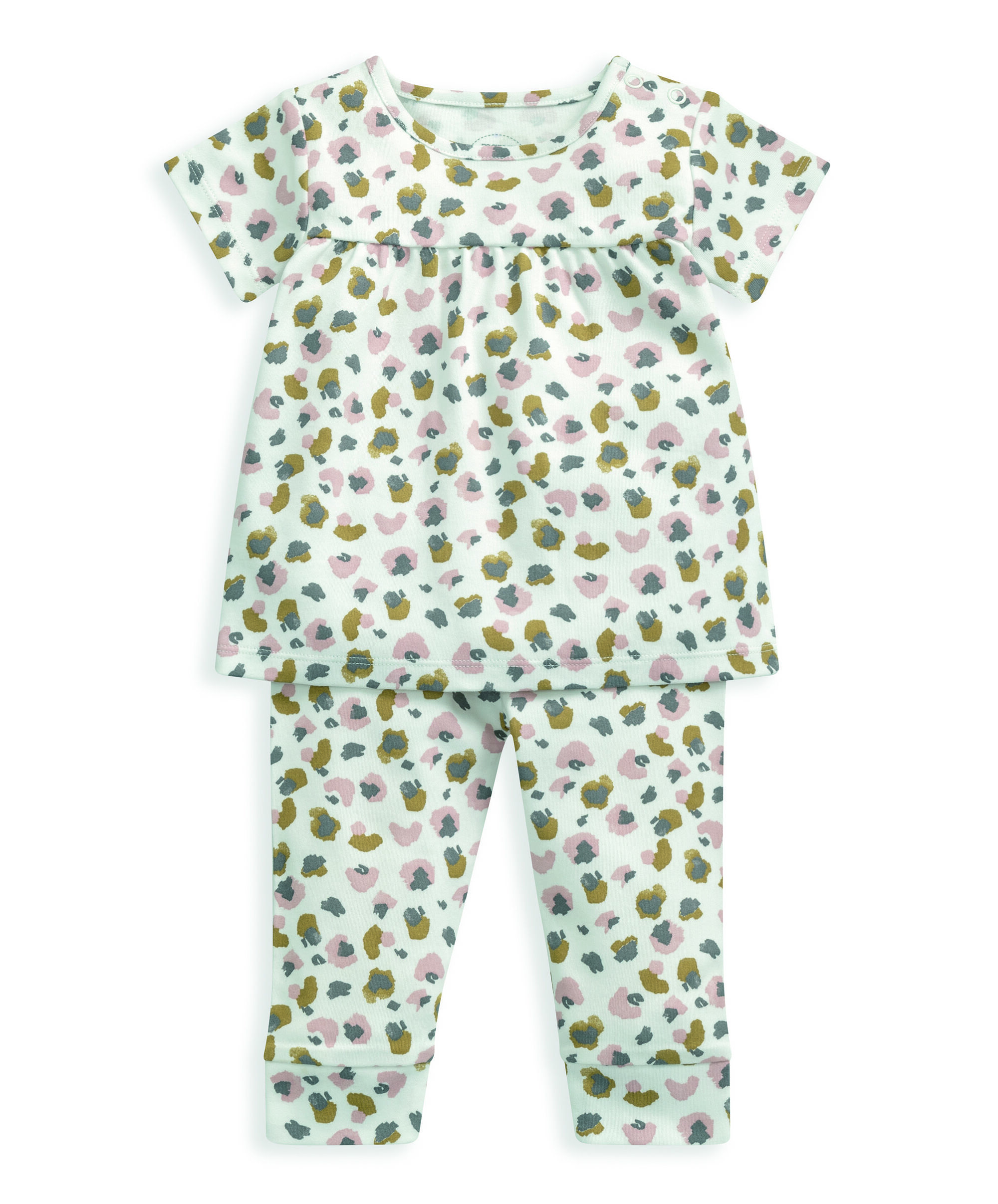 طقم بيجاما جيرسيه بنقشة خطوط - قطعتان image number 2