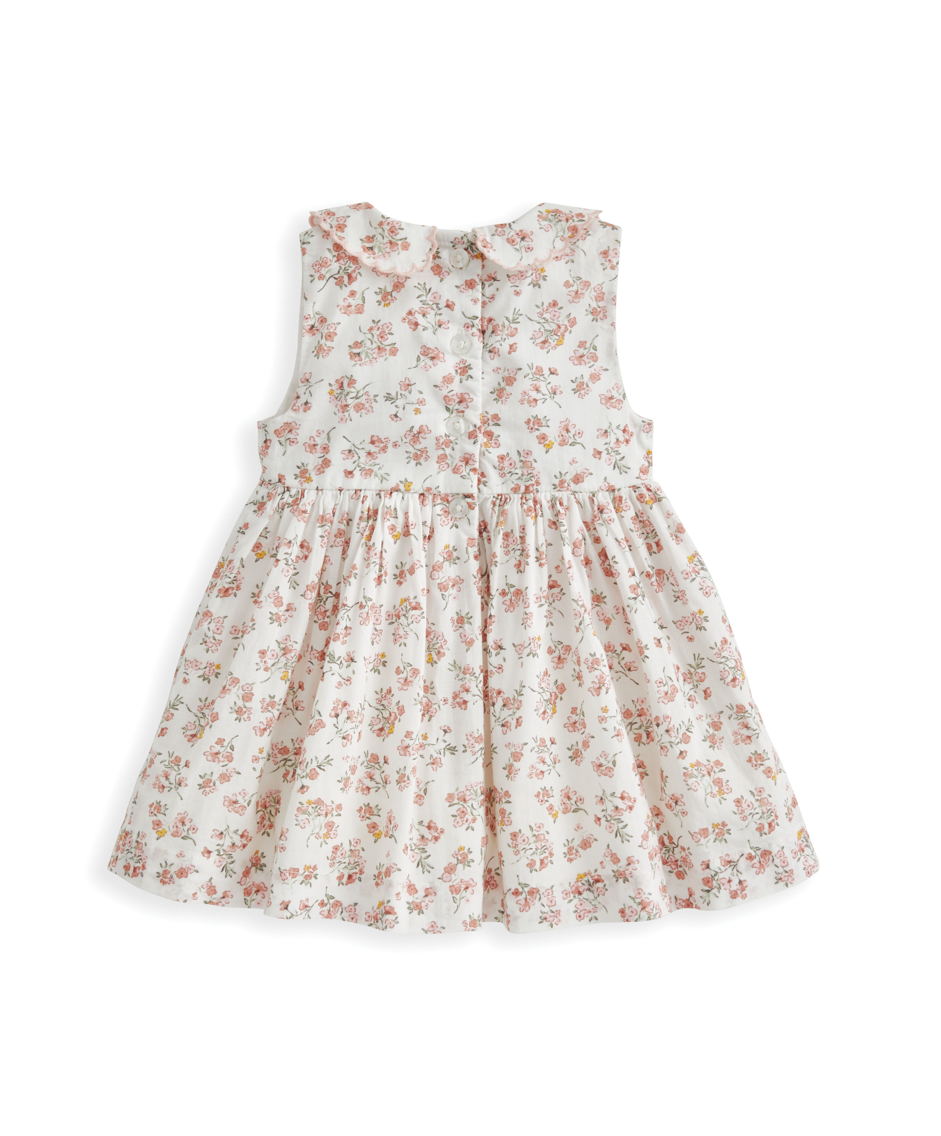 فستان قطن بنقشة زهور image number 3