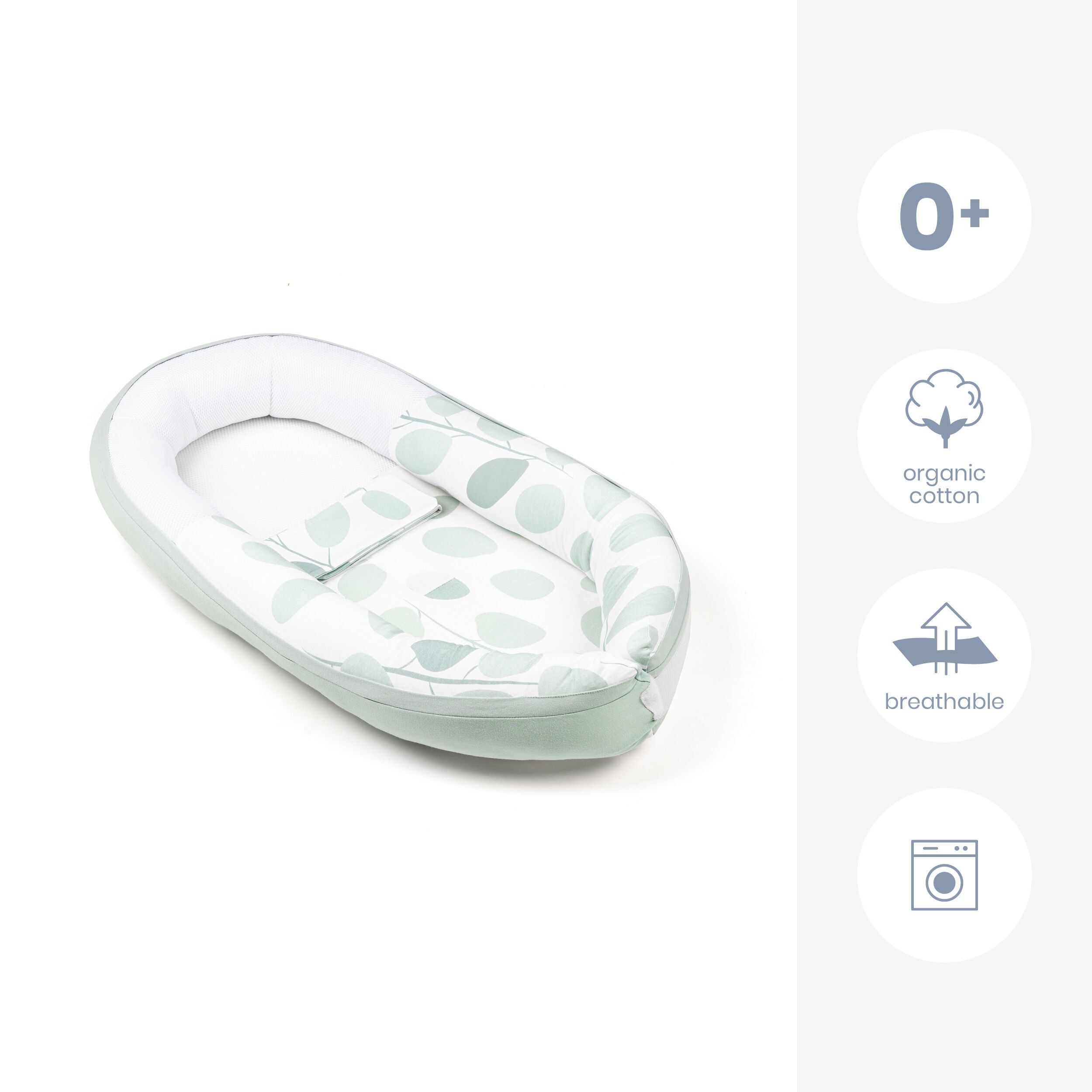 مهد كوكون للمواليد الجدد من دومو - أخضر فاتح image number 2