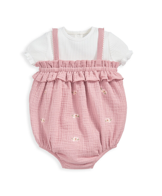 طقم لباس قطعة واحدة ورومبر قصير -قطعتان طقم لباس قطعة واحدة ورومبر قصير -قطعتان image number 2