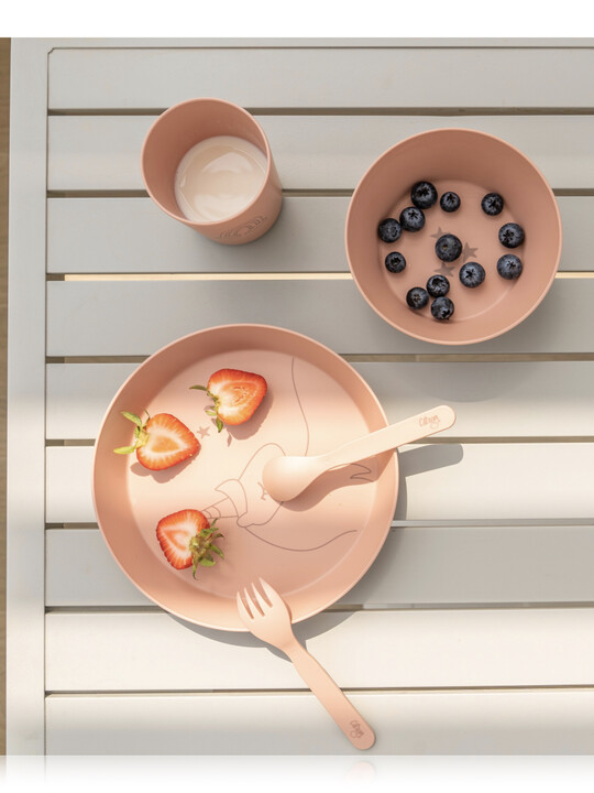 طقم أدوات مائدة من مواد حيوية من سيترون - نقشة يونيكورن طقم أدوات مائدة من مواد حيوية من سيترون - نقشة يونيكورن image number 2