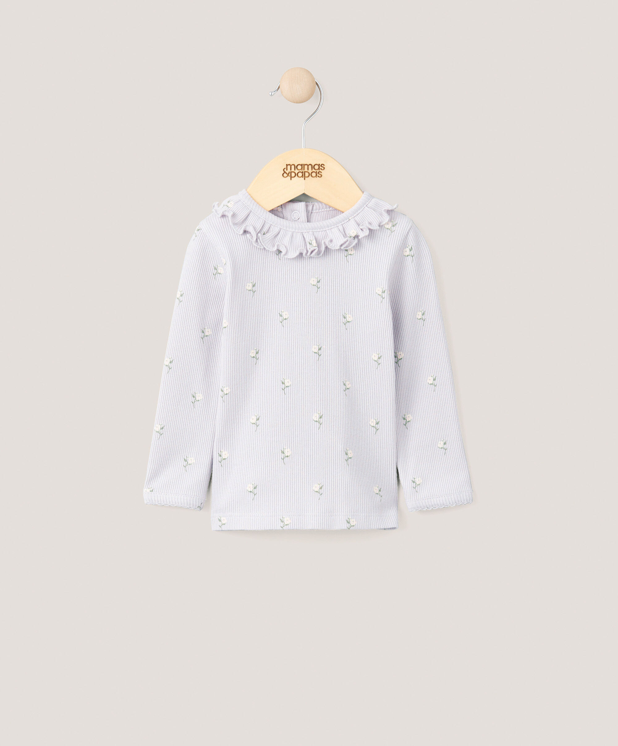 تي شيرت بتطريز زهور image number 1