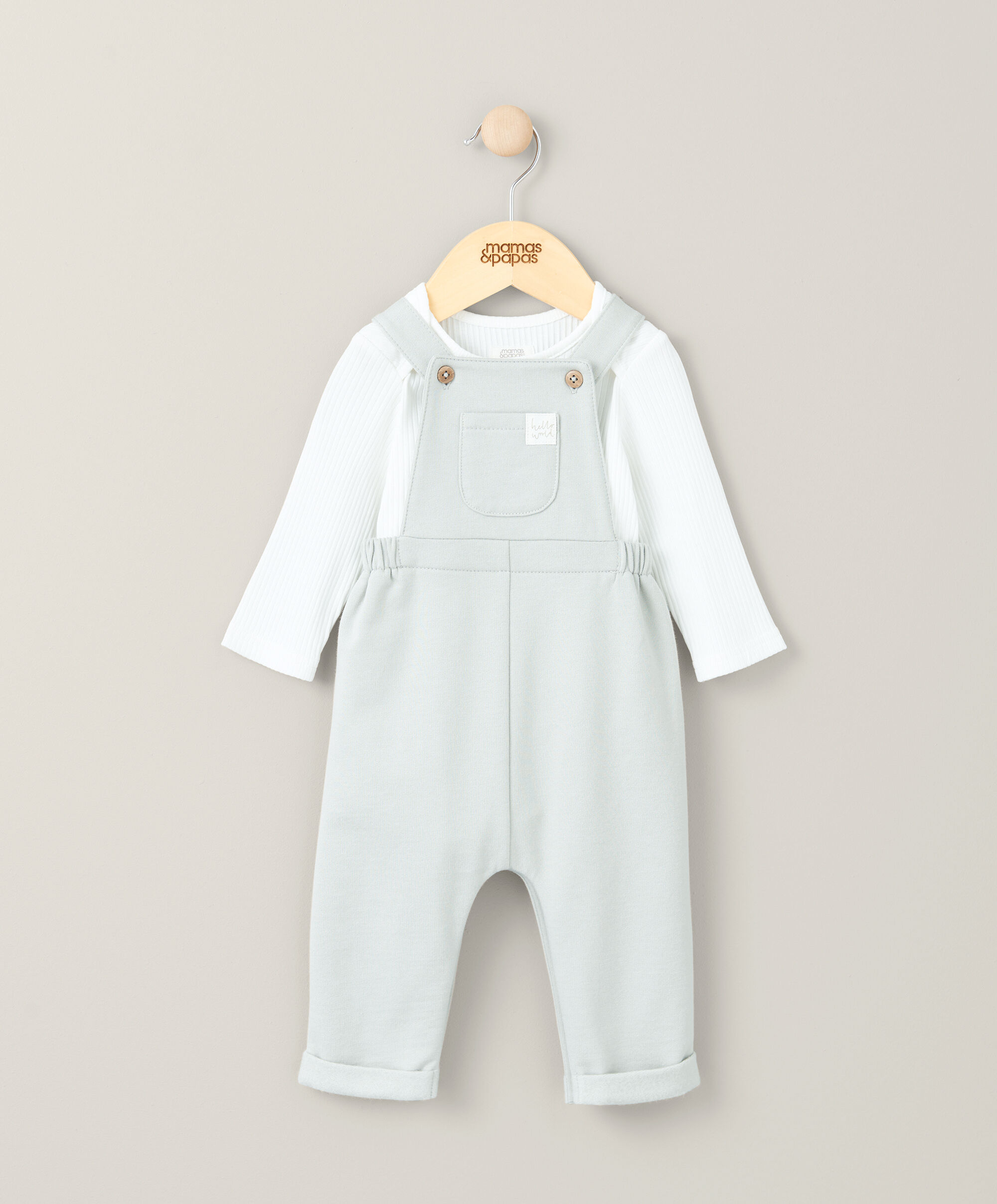 طقم لباس قطعة واحدة ودنغري جيرسيه - أخضر image number 5