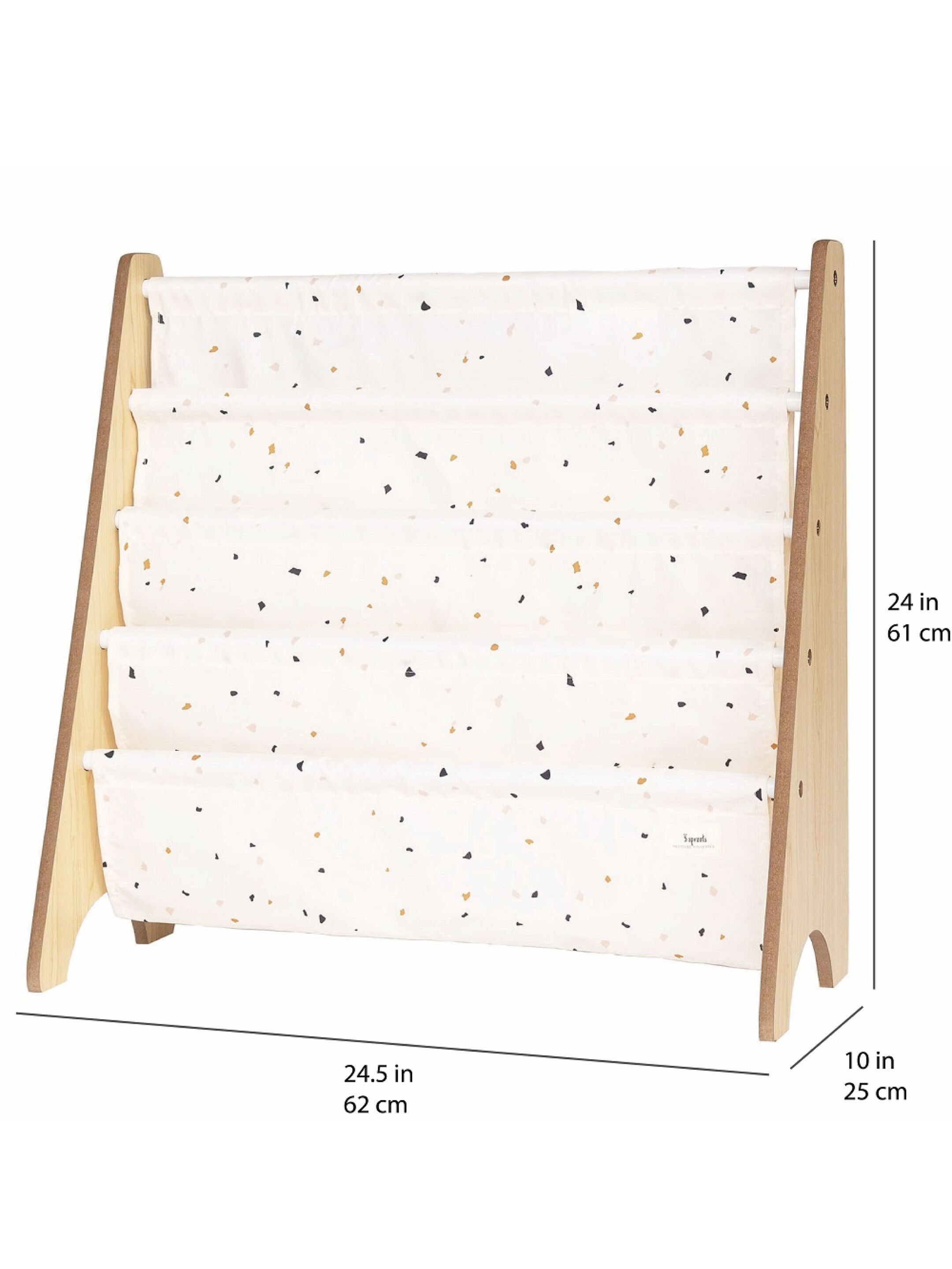 رف تنظيم الكتب معاد تدويره من 3 سبراوتس - أبيض كريمي image number 2