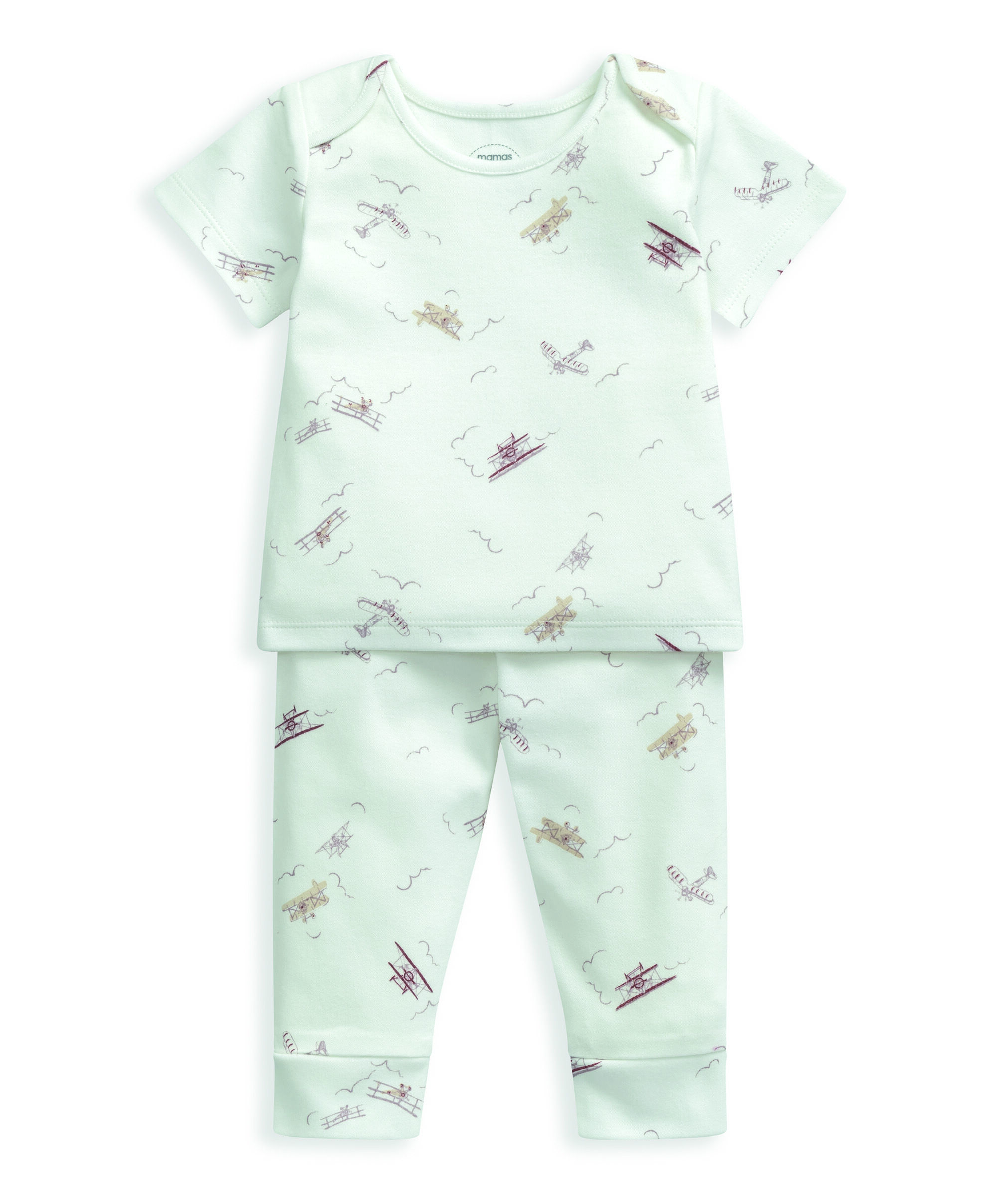 طقم بيجاما جيرسيه بنقشة طائرة - قطعتان image number 2