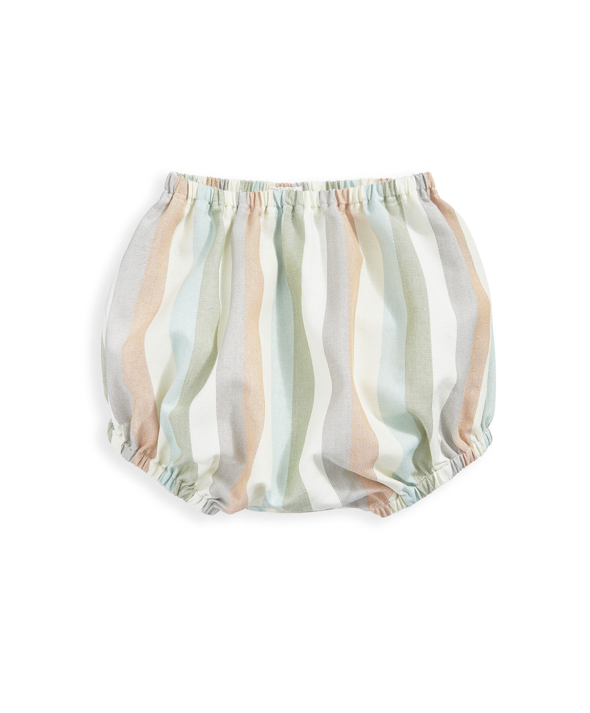 طقم لباس قطعة واحدة بدون أكمام وسروال تحتي مخطط - قطعتان image number 4