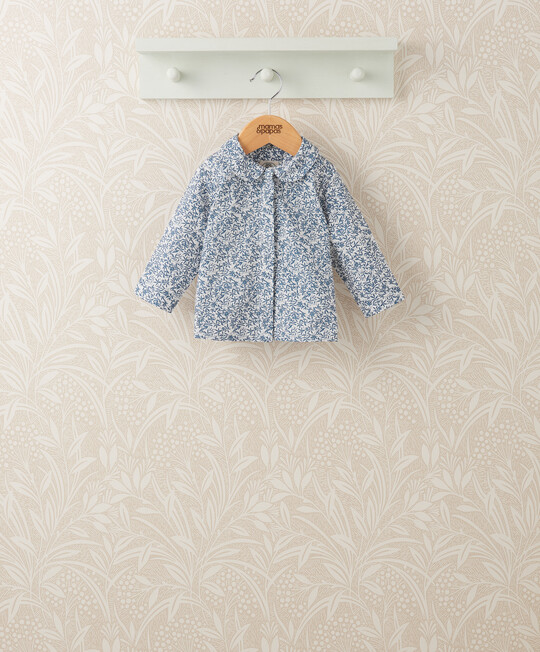 قميص بأكمام طويلة ونقشة نباتات بالكامل قميص بأكمام طويلة ونقشة نباتات بالكامل image number 1