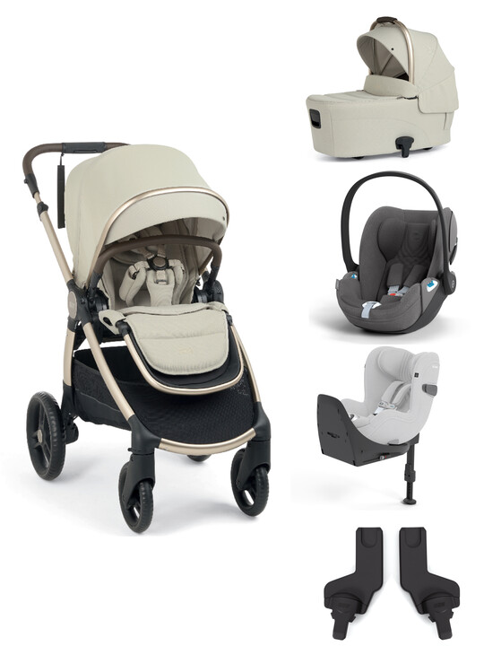 Ocarro 2 Pushchair and Carrycot Bundle with Cybex Cloud T i-Size Plus Car Seat, Adaptor, and Base (5 Pieces) – Shell Ocarro 2 Pushchair and Carrycot Bundle with Cybex Cloud T i-Size Plus Car Seat, Adaptor, and Base (5 Pieces) – Shell image number 1
