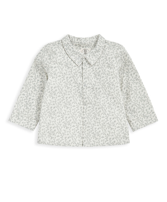 قميص بطبعة أوراق شجر بالكامل قميص بطبعة أوراق شجر بالكامل image number 2