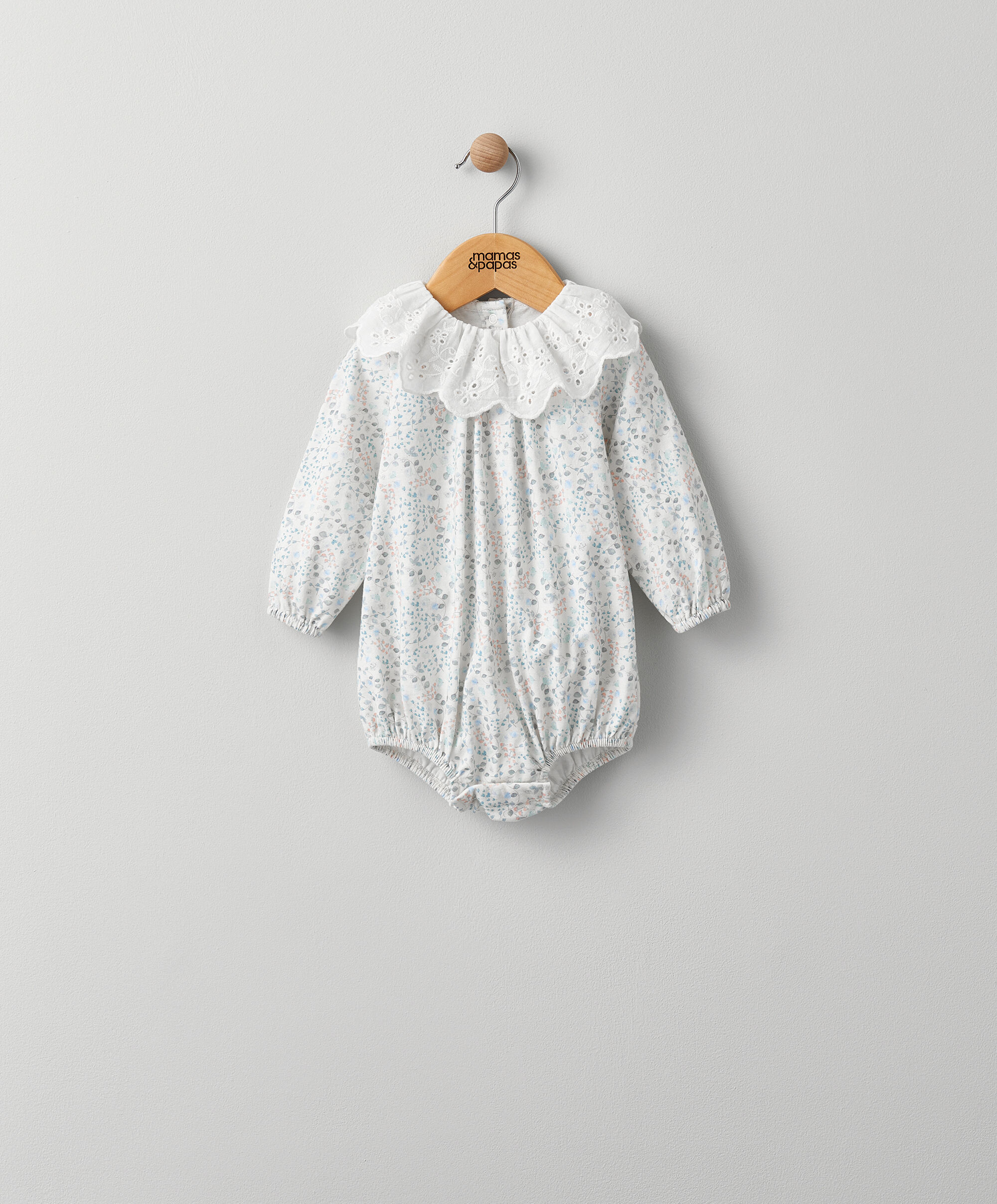 رومبر بياقة ونقشة زهور image number 1