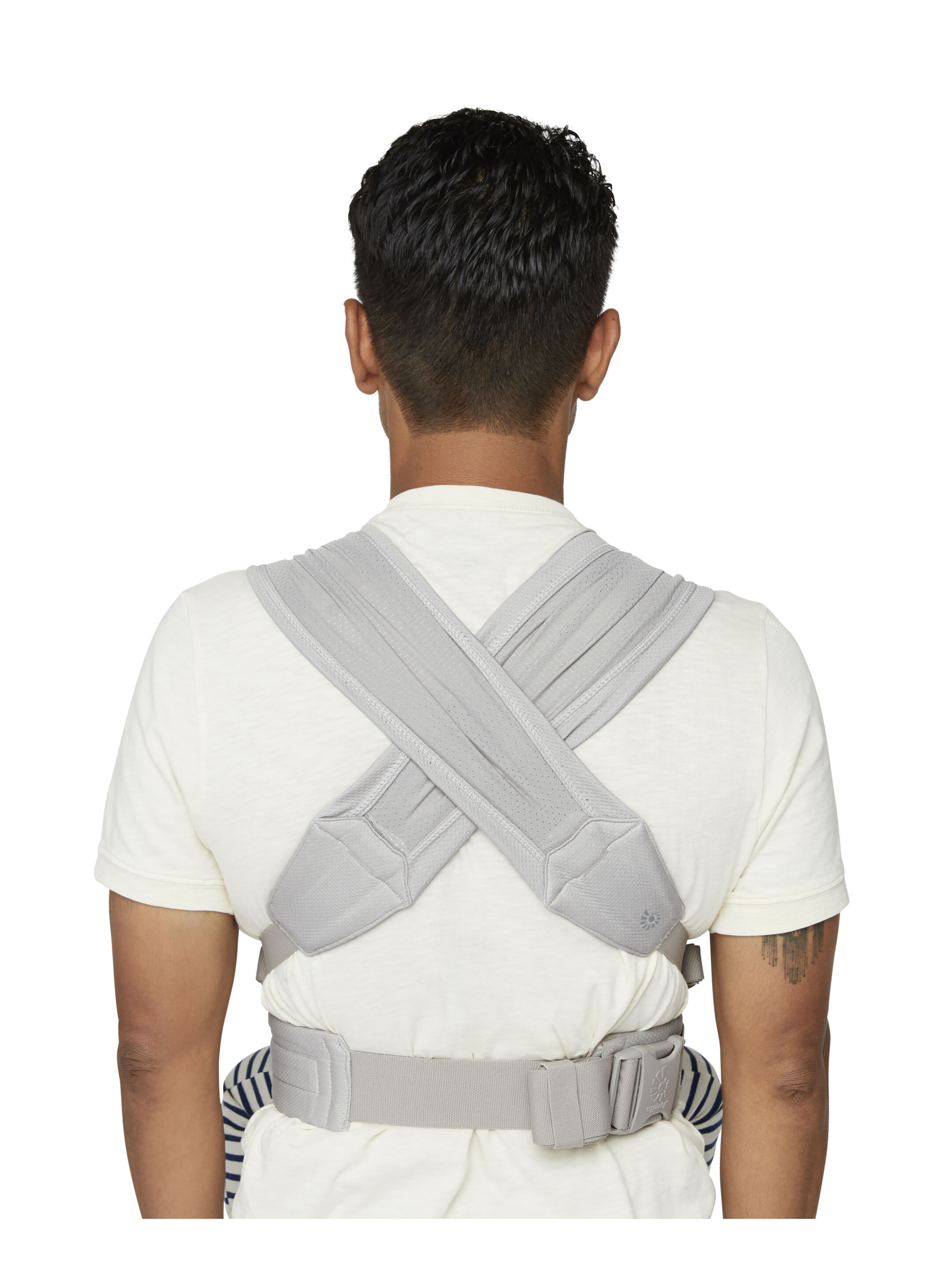 حمالة رضع إمبريس من قماش شبكي ناعم من إرغو بيبي - رمادي image number 4