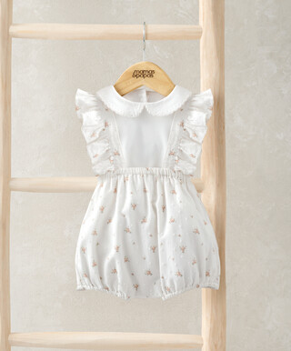 طقم رومبر ولباس قطعة واحدة بنقشة زهور - قطعتان طقم رومبر ولباس قطعة واحدة بنقشة زهور - قطعتان