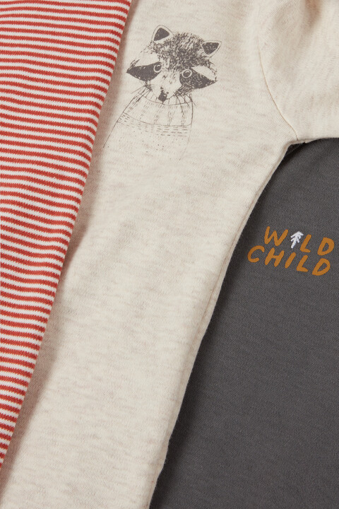 طقم بيجاما قطعة واحدة بطبعة Wild -3 قطع طقم بيجاما قطعة واحدة بطبعة Wild -3 قطع image number 3