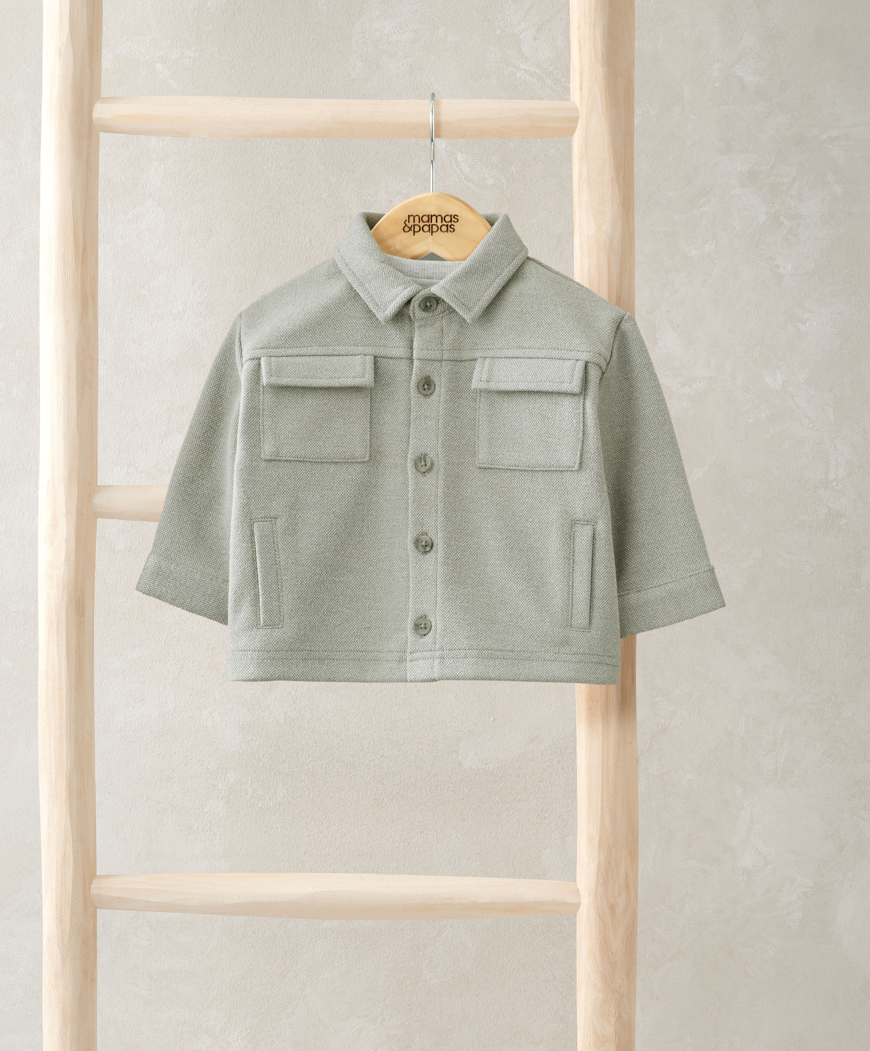 طقم جاكيت بتصميم قميص وتي شيرت - قطعتان