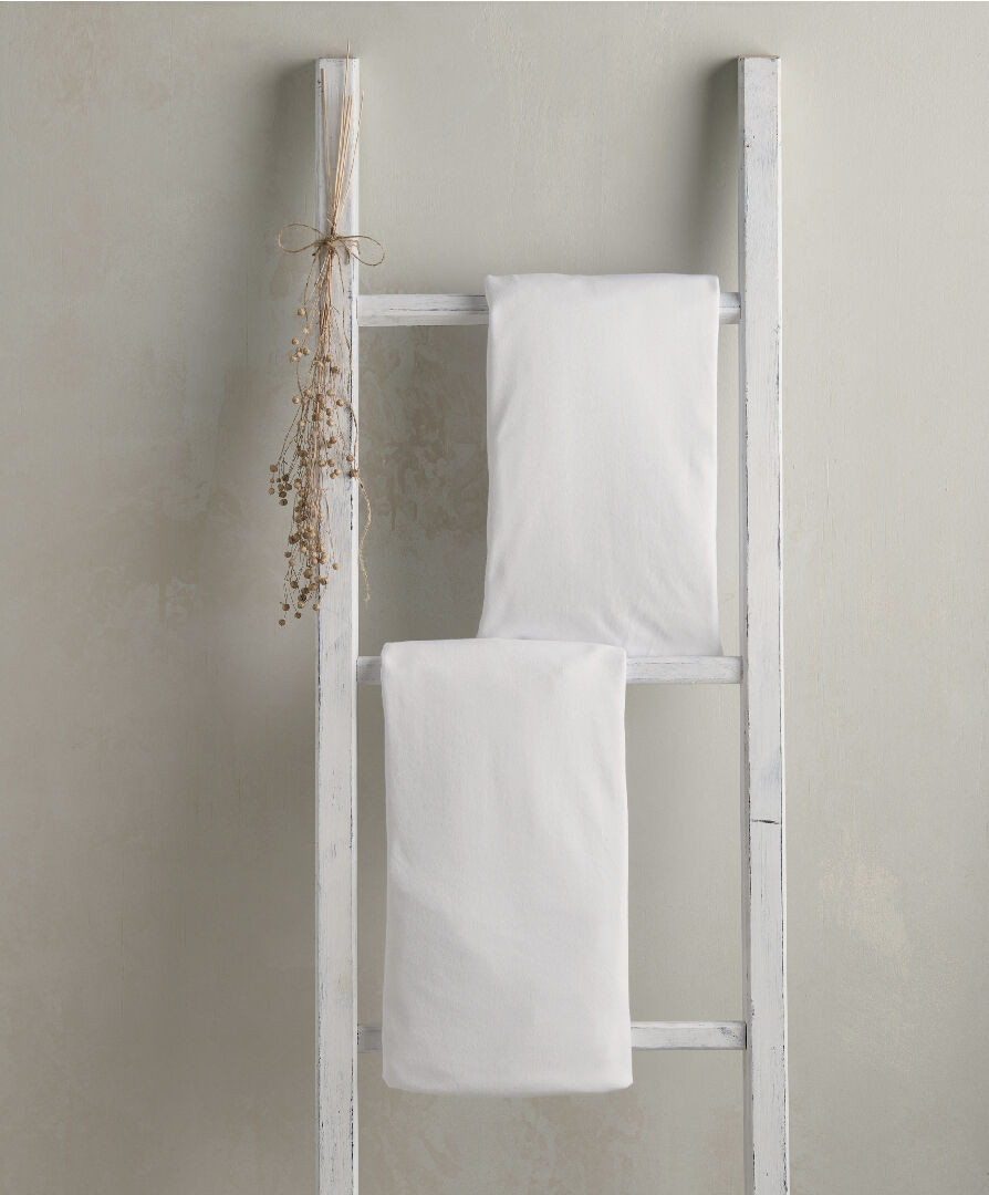 طقم شرشف مهد أبيض - قطعتان