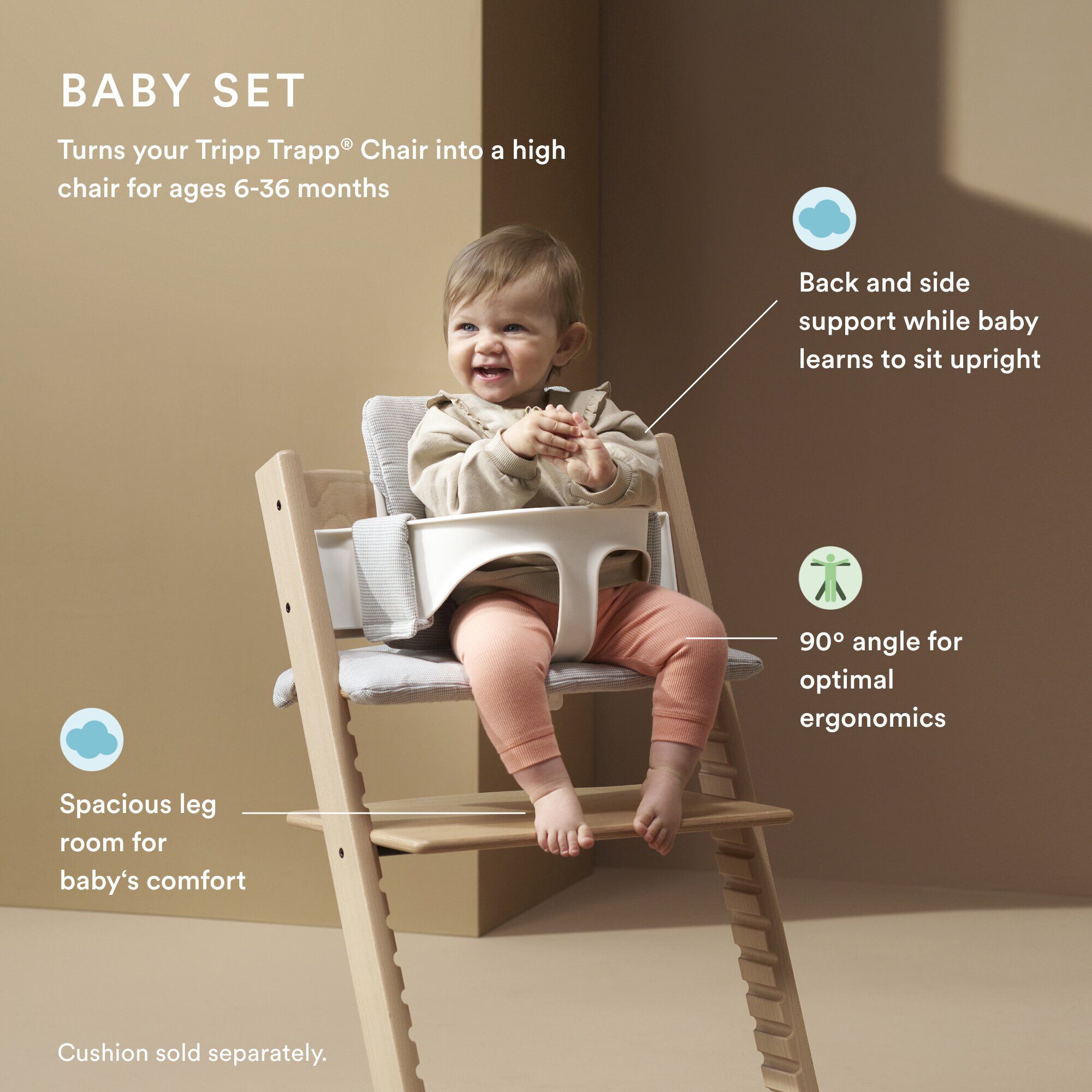 Stokke Tripp Trapp Chair + Baby & Newborn Set Bundle - Glacier Green (3 pieces) image number 5
