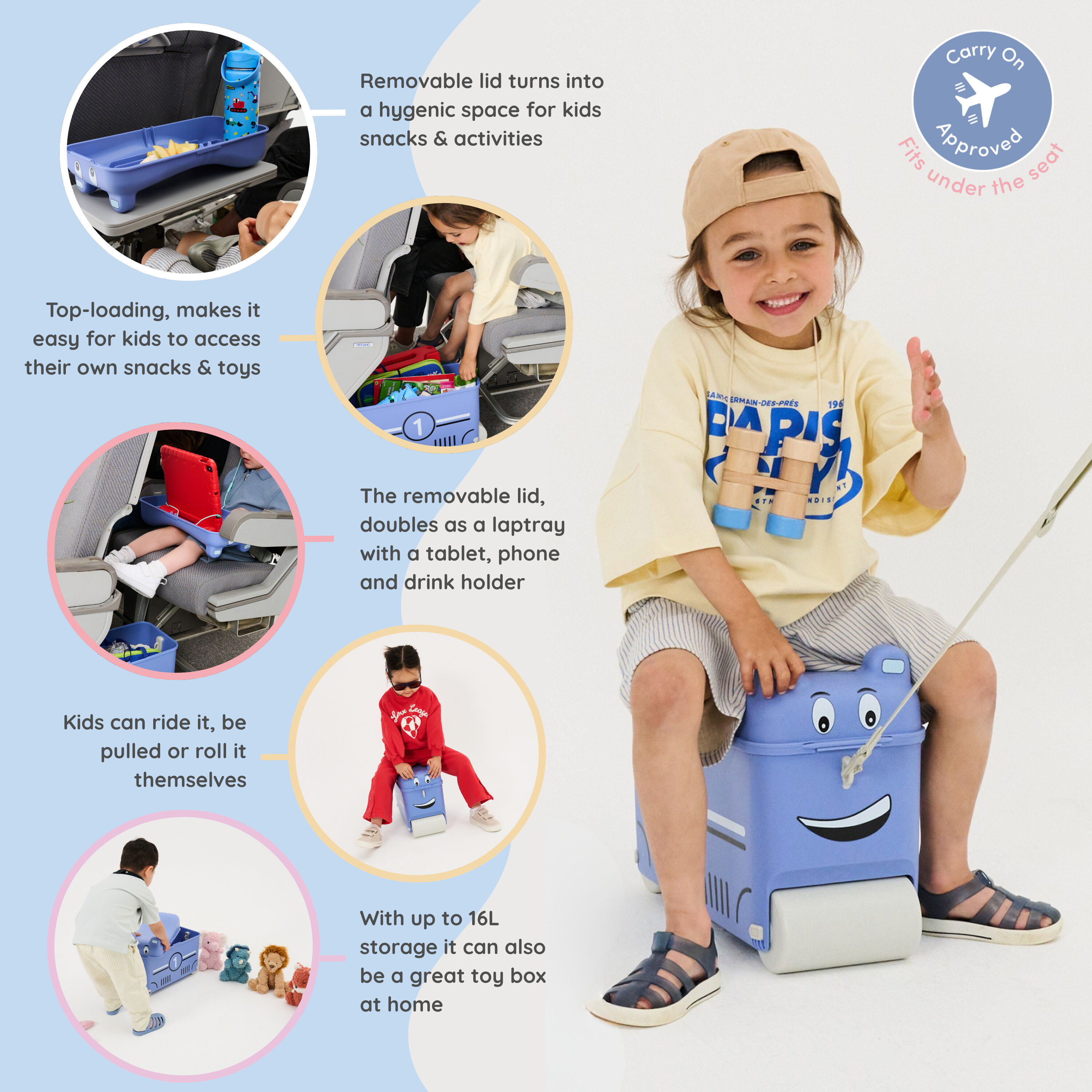 حقيبة ليتل رولّا بتصميم سيارة سباق باللون الأزرق image number 2