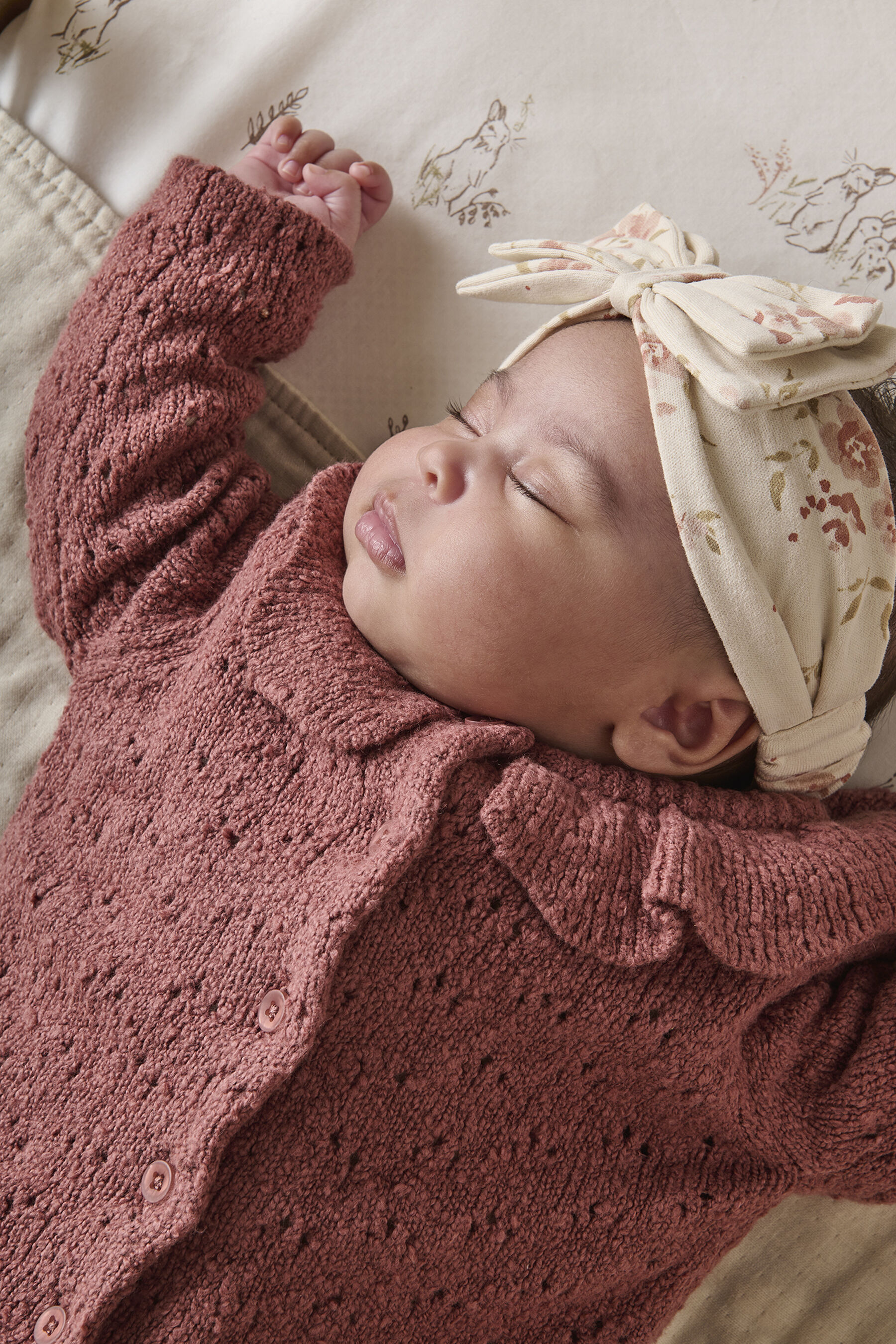 كارديغان بياقة كشكش - بنفسجي image number 3