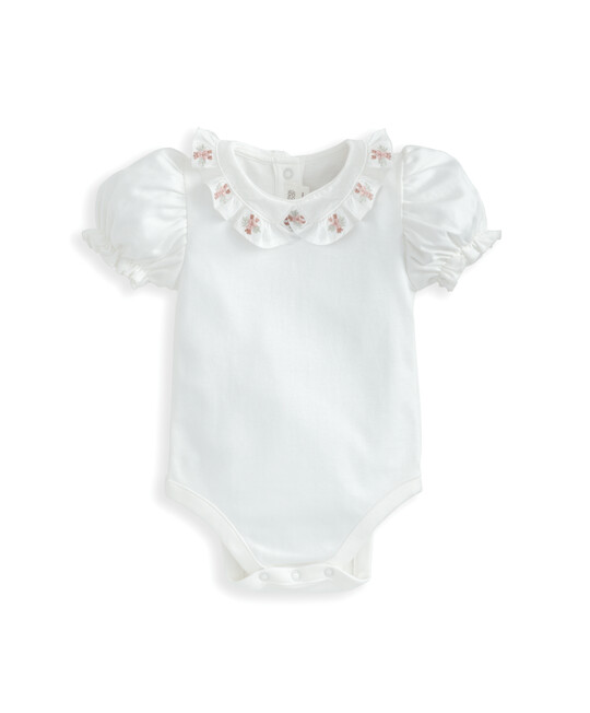 لباس قطعة واحدة بياقة مطرزة لباس قطعة واحدة بياقة مطرزة image number 2