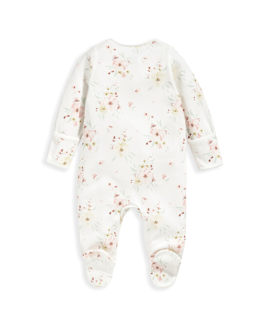 لباس الكل في واحد بسحّاب ونقشة زهور كبيرة لباس الكل في واحد بسحّاب ونقشة زهور كبيرة image number 3