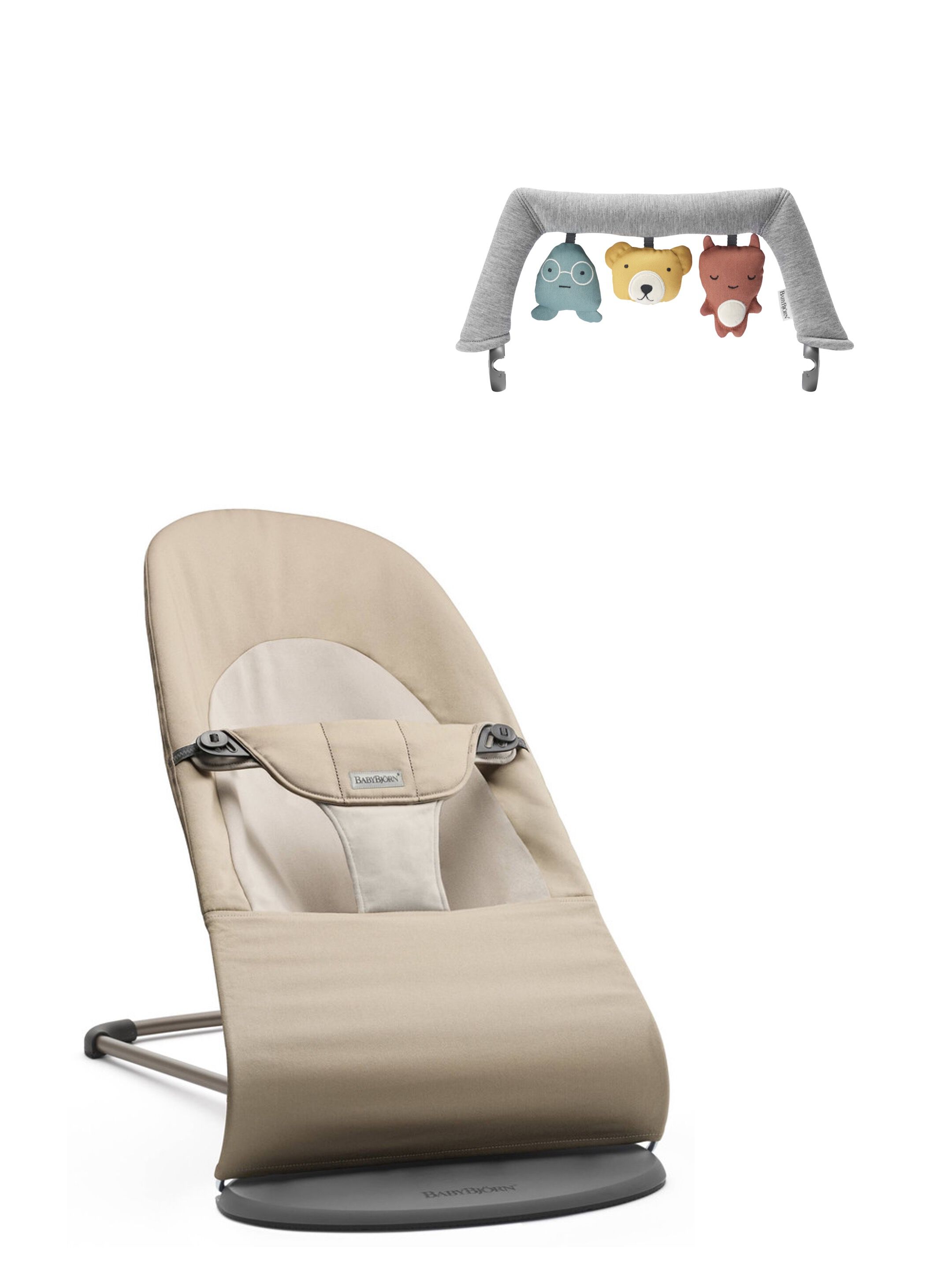 مجموعة كرسي هزاز بيبي بيورن ولعبة متعددة الألوان، قطعتين image number 1