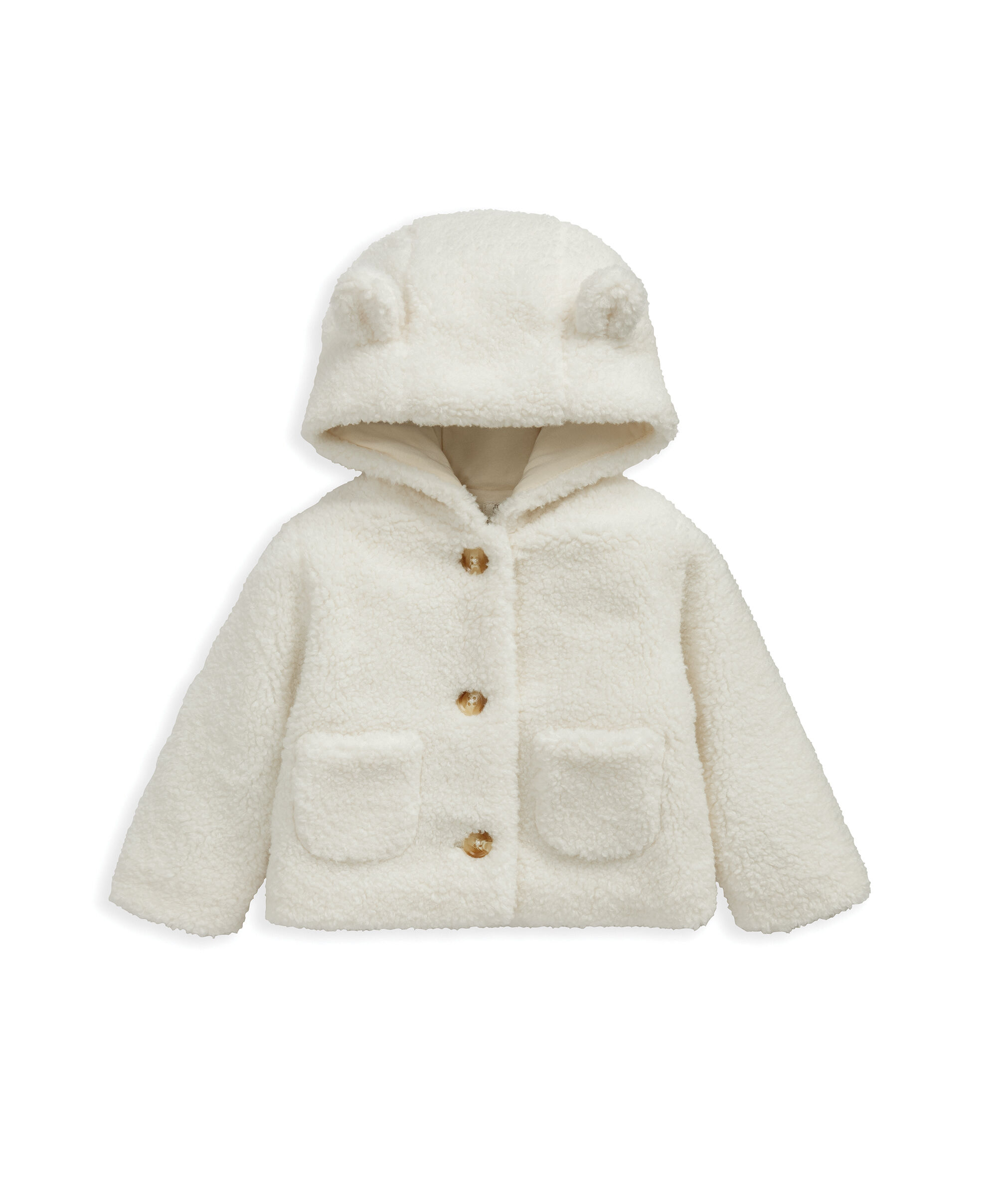 جاكيت قماش ناعم كريمي image number 2