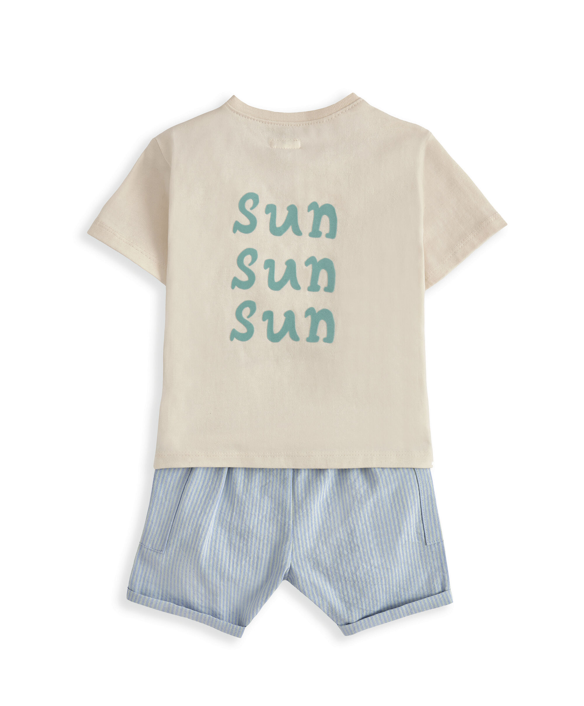 طقم تيشيرت وشورت بنقشة سرطان بحر، قطعتين image number 3