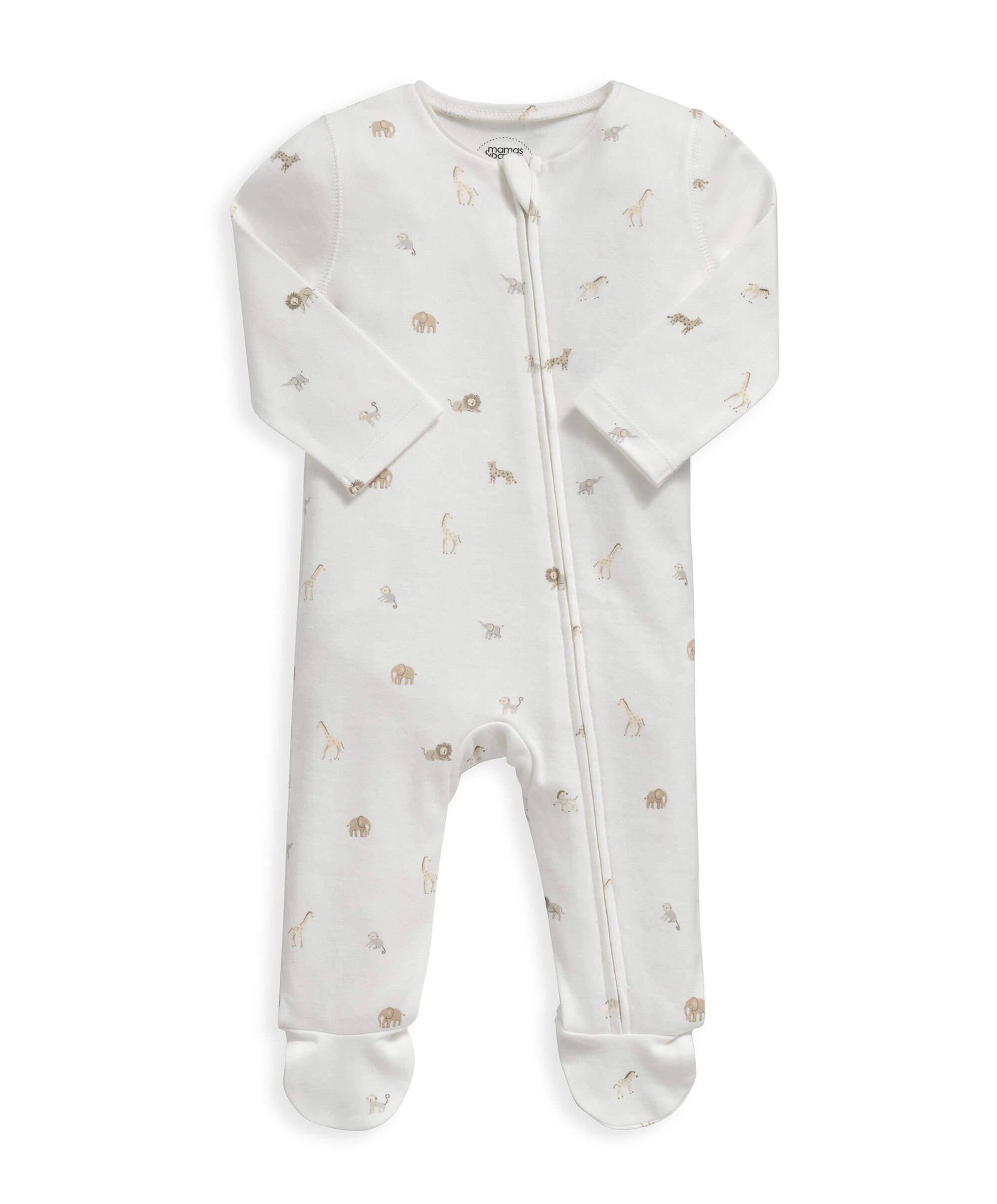 لباس الكل في واحد بسحّاب مائل ونقشة سفاري