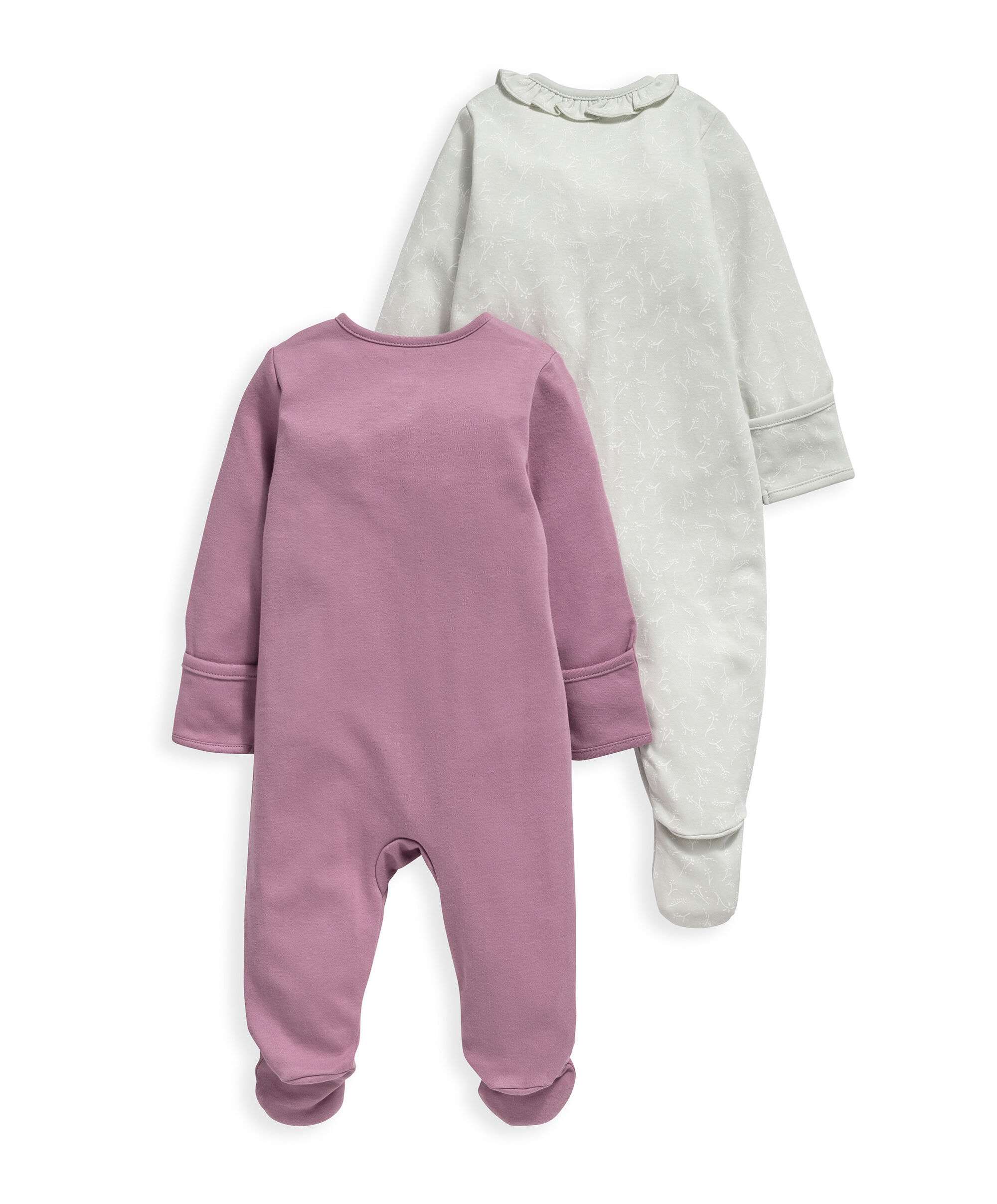 طقم بيجاما قطعة واحدة بنقشة زهور، قطعتان image number 2