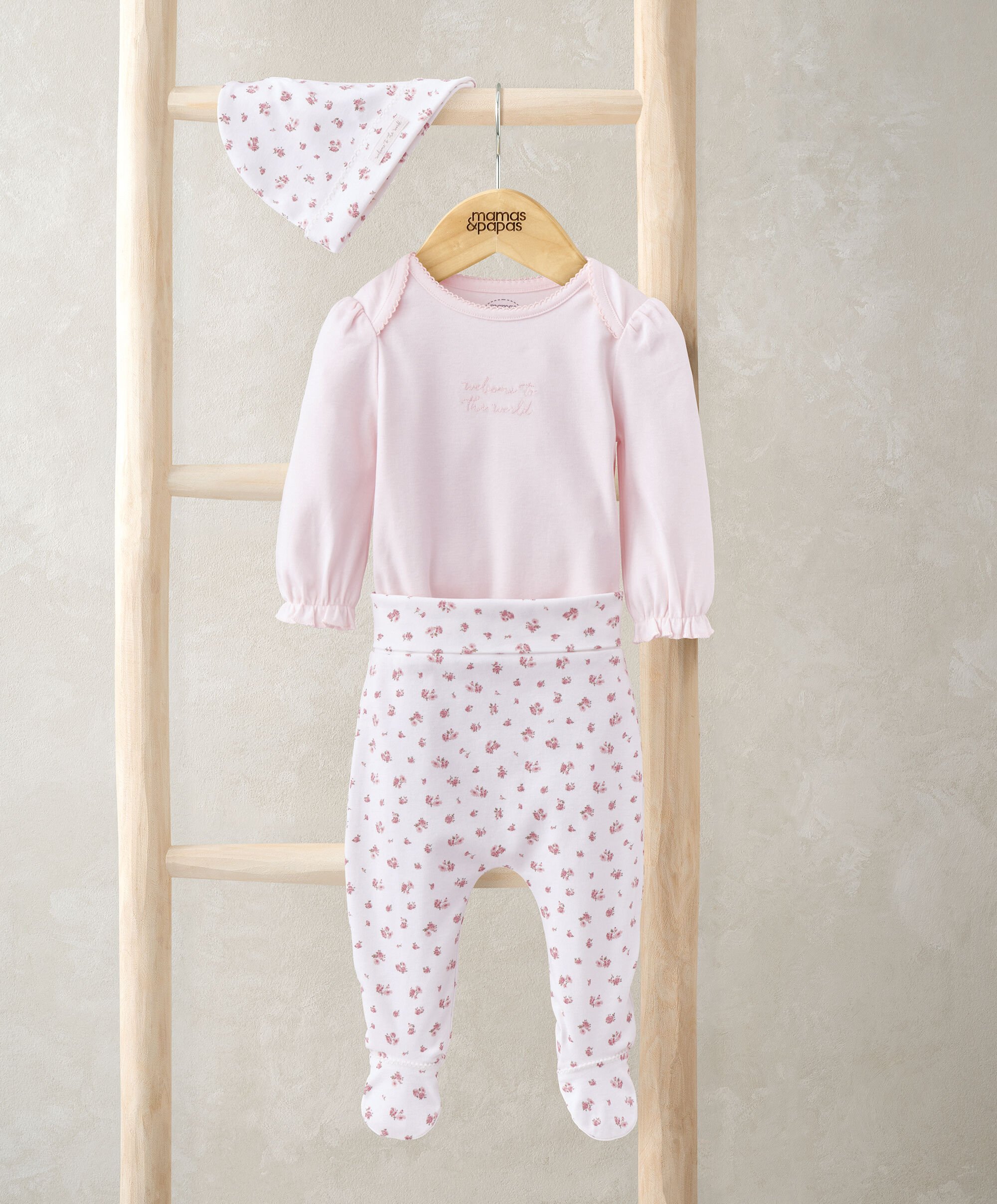 طقم ماي فيرست اوتفيت بنقشة زهور - 3 قطع